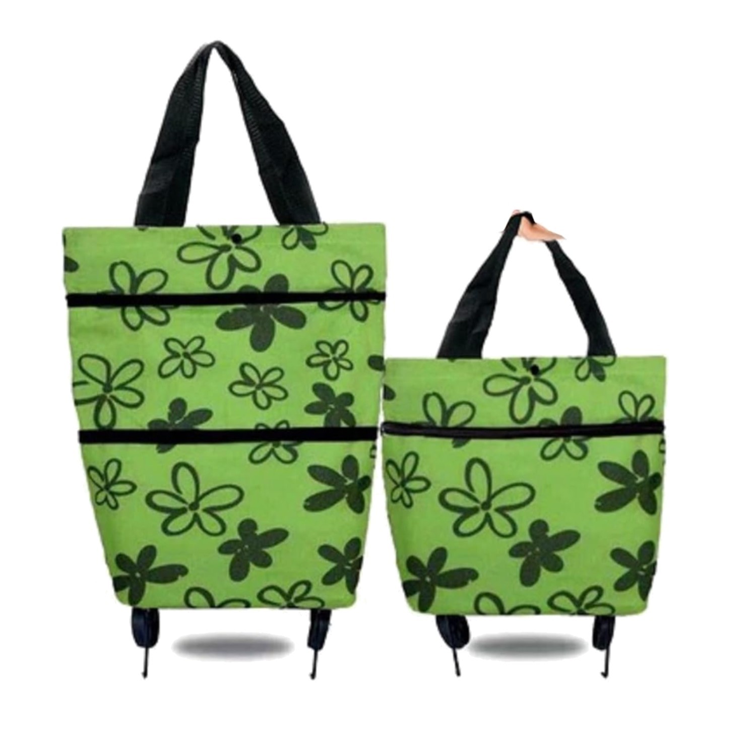 Waterproof Reusable Grocery Bag with Folding Wheels – Ideal Shopping Companion