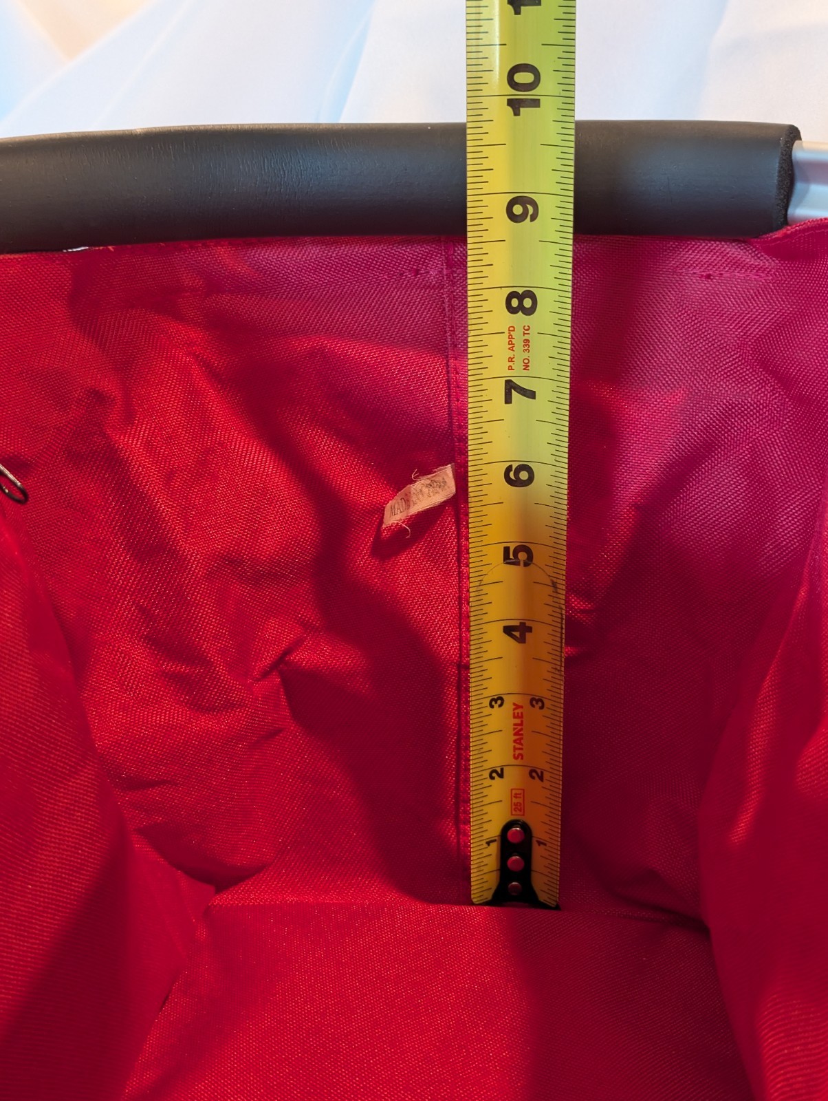 Shopping Basket Tote Reisenthel-Style Red Fold Flat Alum. Frame 19Lx11.5W
