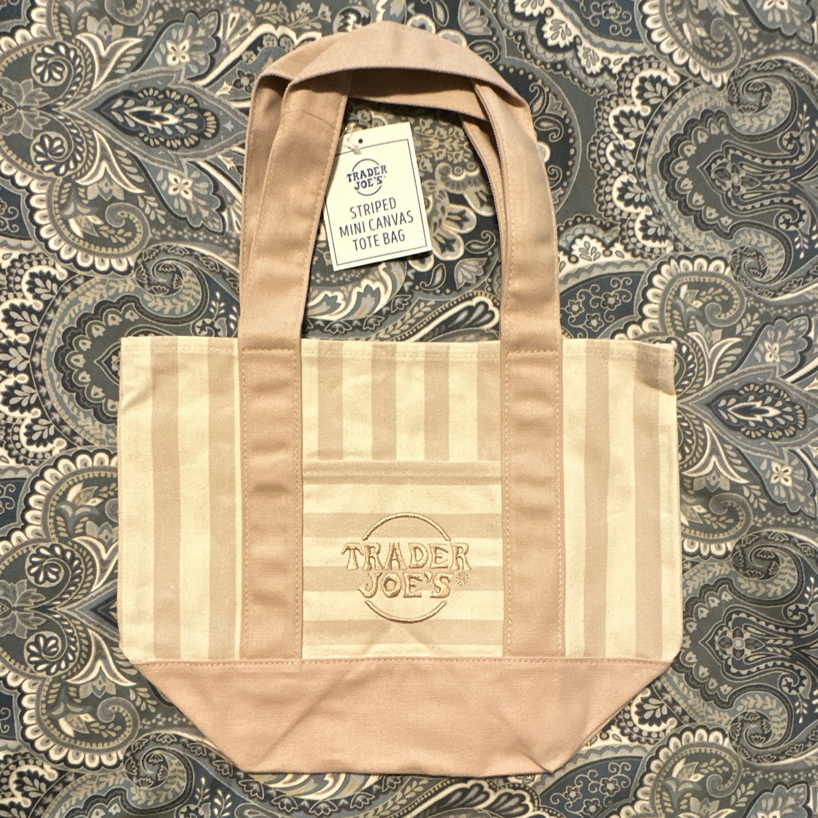 Trader Joe’s Mini Pastel Striped Canvas Tote Bags Set of 4 (New June 2026)
