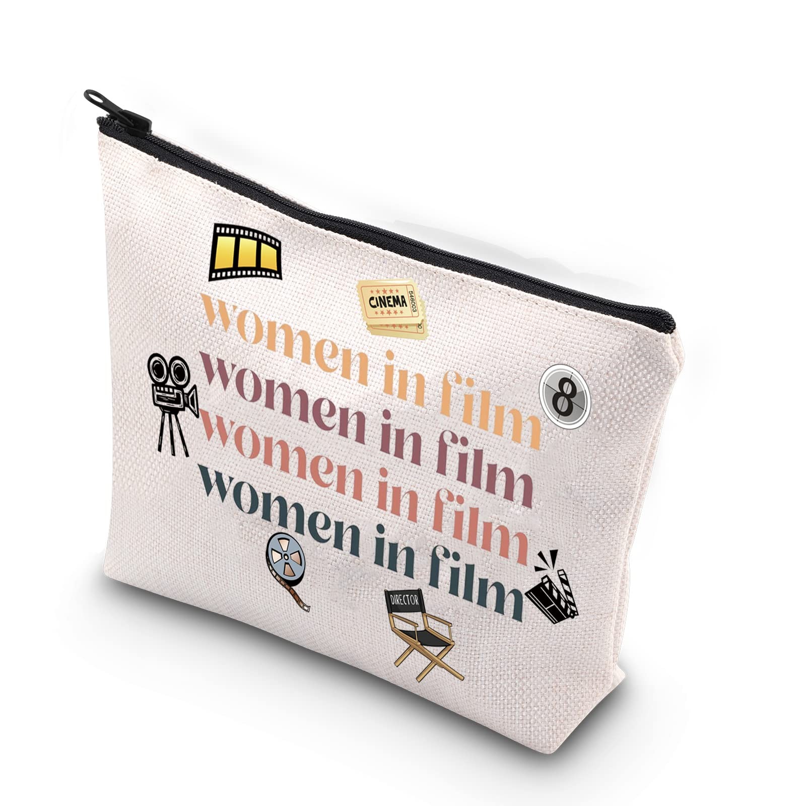 TSOTMO Female Filmmaker Gift Women in Film Cinema Lover Zipper Beige