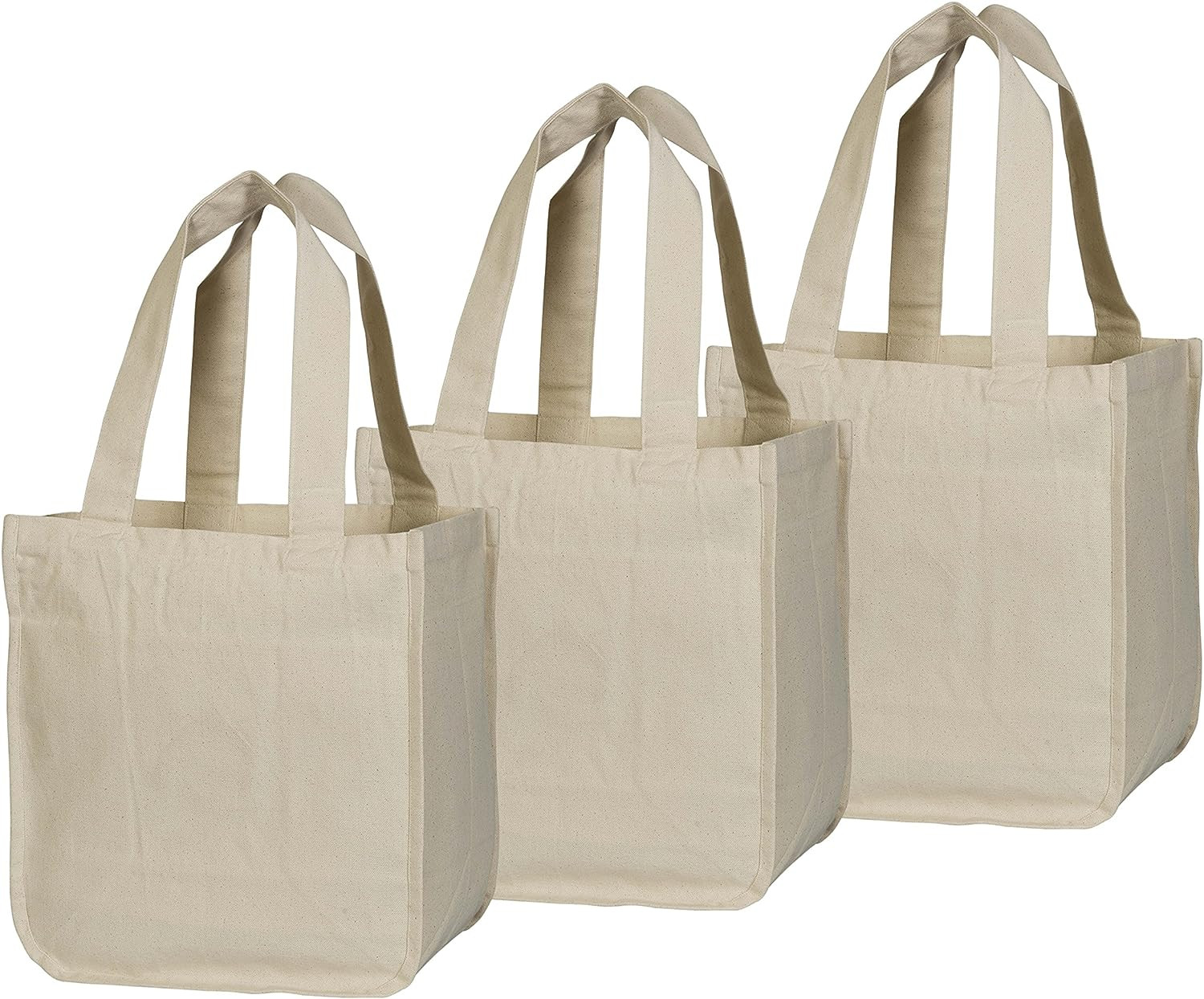 Best Canvas Grocery Shopping Bags – Cloth Grocery Tote Bags – Reusable Cotton Gr