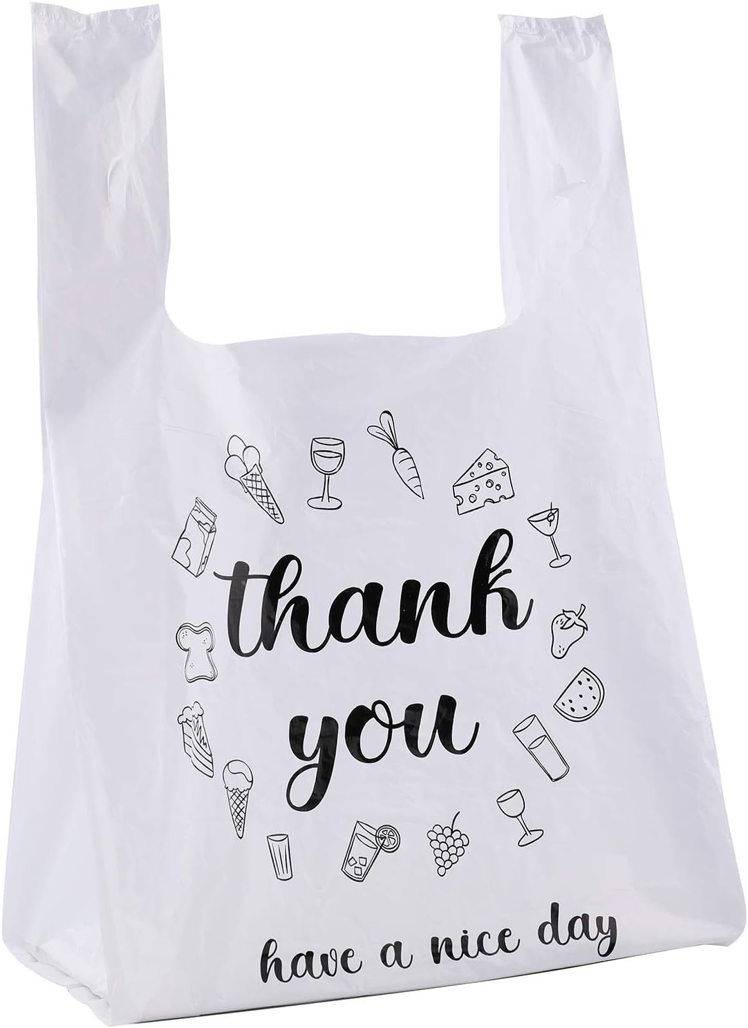 Stylish 500 ct Reusable Plastic Shopping Bags – 13x7x21 – Multi-Functional