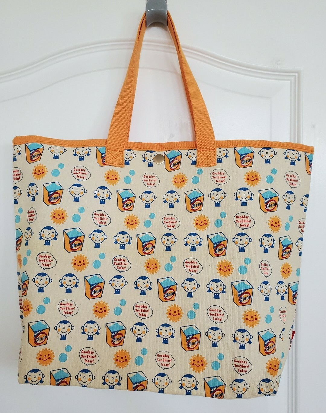 Gladee Orange Sunny Day Boys Girls Shopping Tote Canvas Reusable Bag
