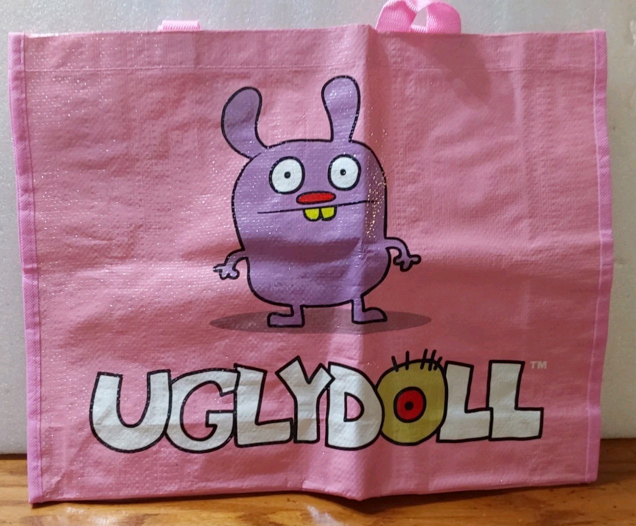 Ugly Doll Trunko Reusable Shopping Tote Bag Pink 18×14 All Over Monsters 2011