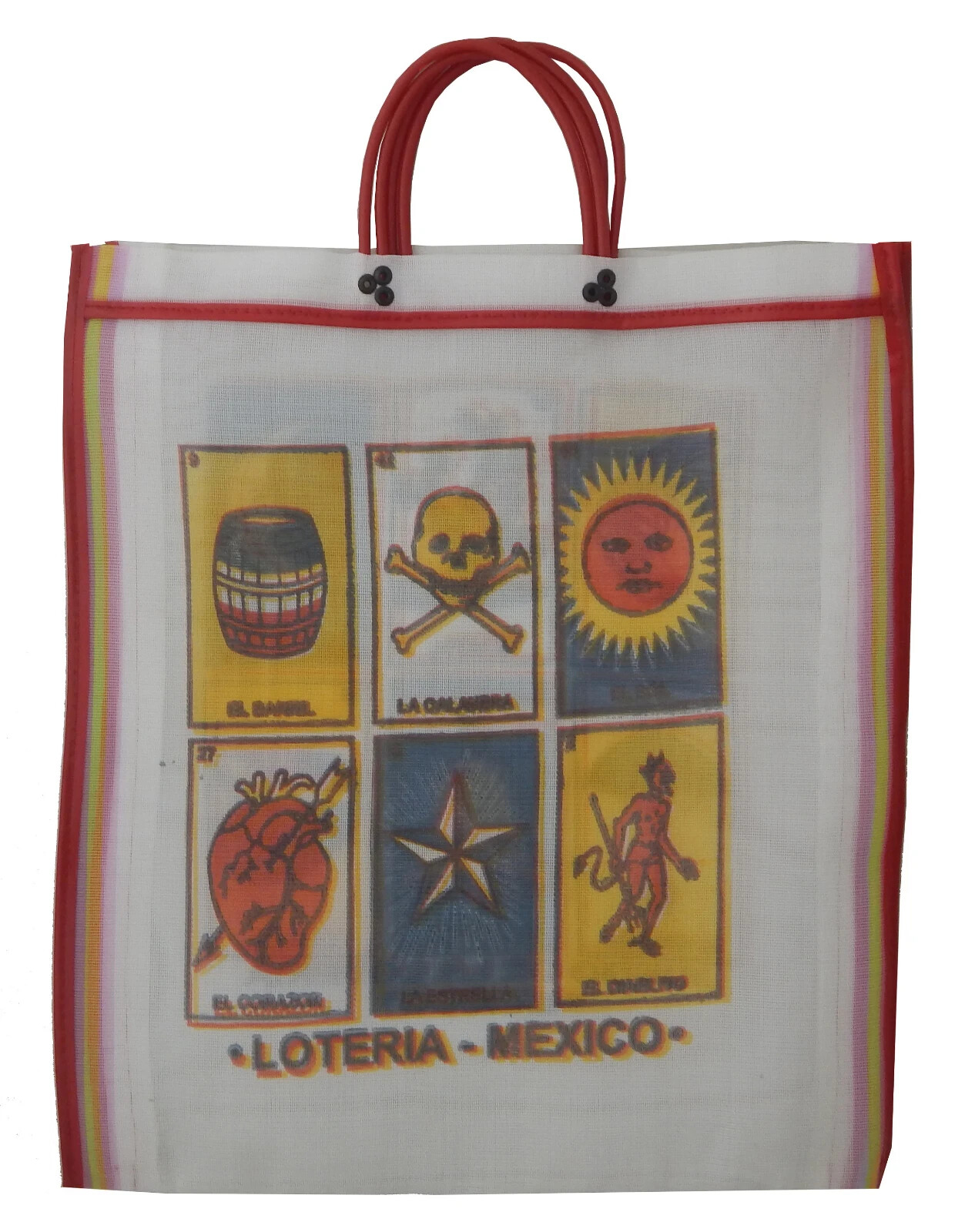 Mexican Lotería Tote Bag Colorful Reusable Shopping Bag # 153