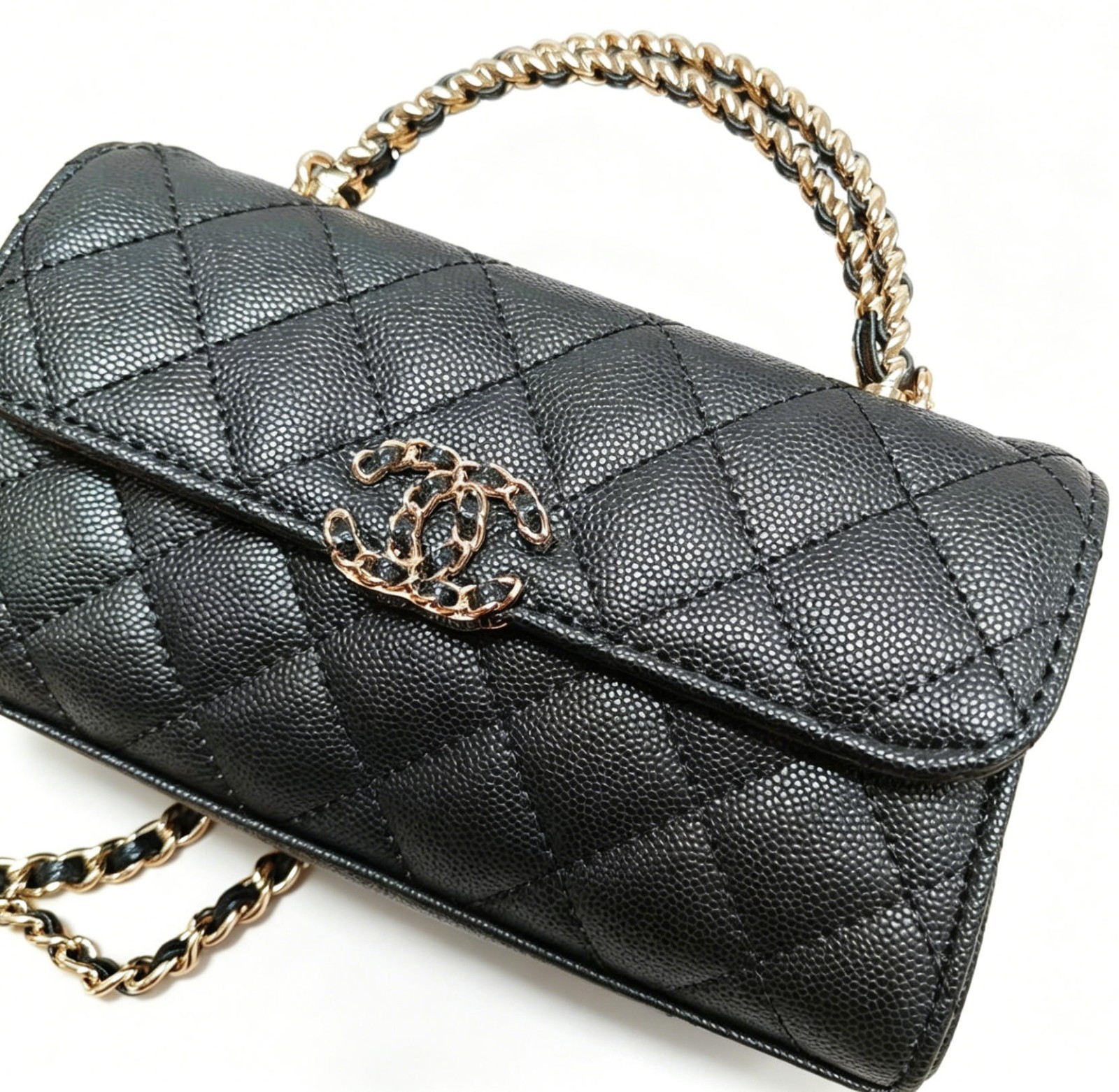 Beauty Premium Gift Pebbled Leather Top Handle Bag Shoulder Crossbody Purse