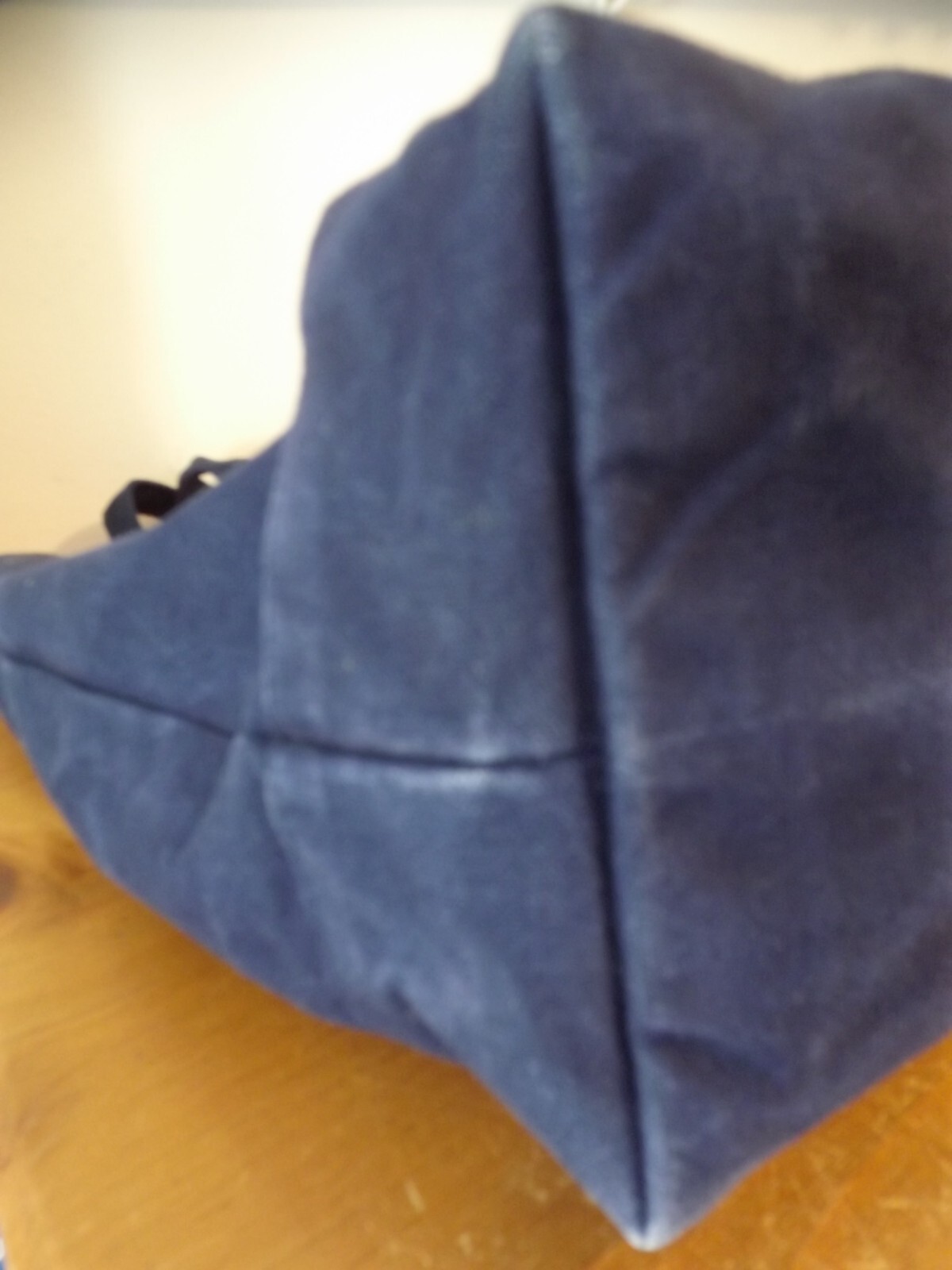 vtg Bag Works CANVAS COTTON XL reusable TOTE Annapolis Quilt Guild navy blue