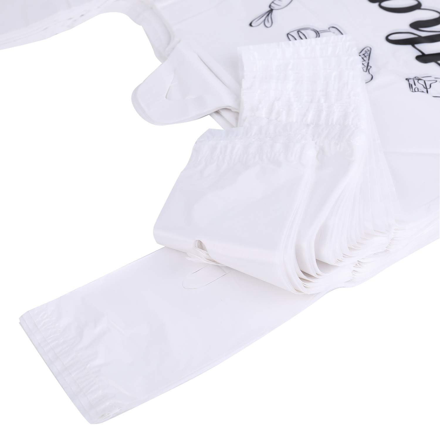 Stylish 500 ct Reusable Plastic Shopping Bags – 13x7x21 – Multi-Functional