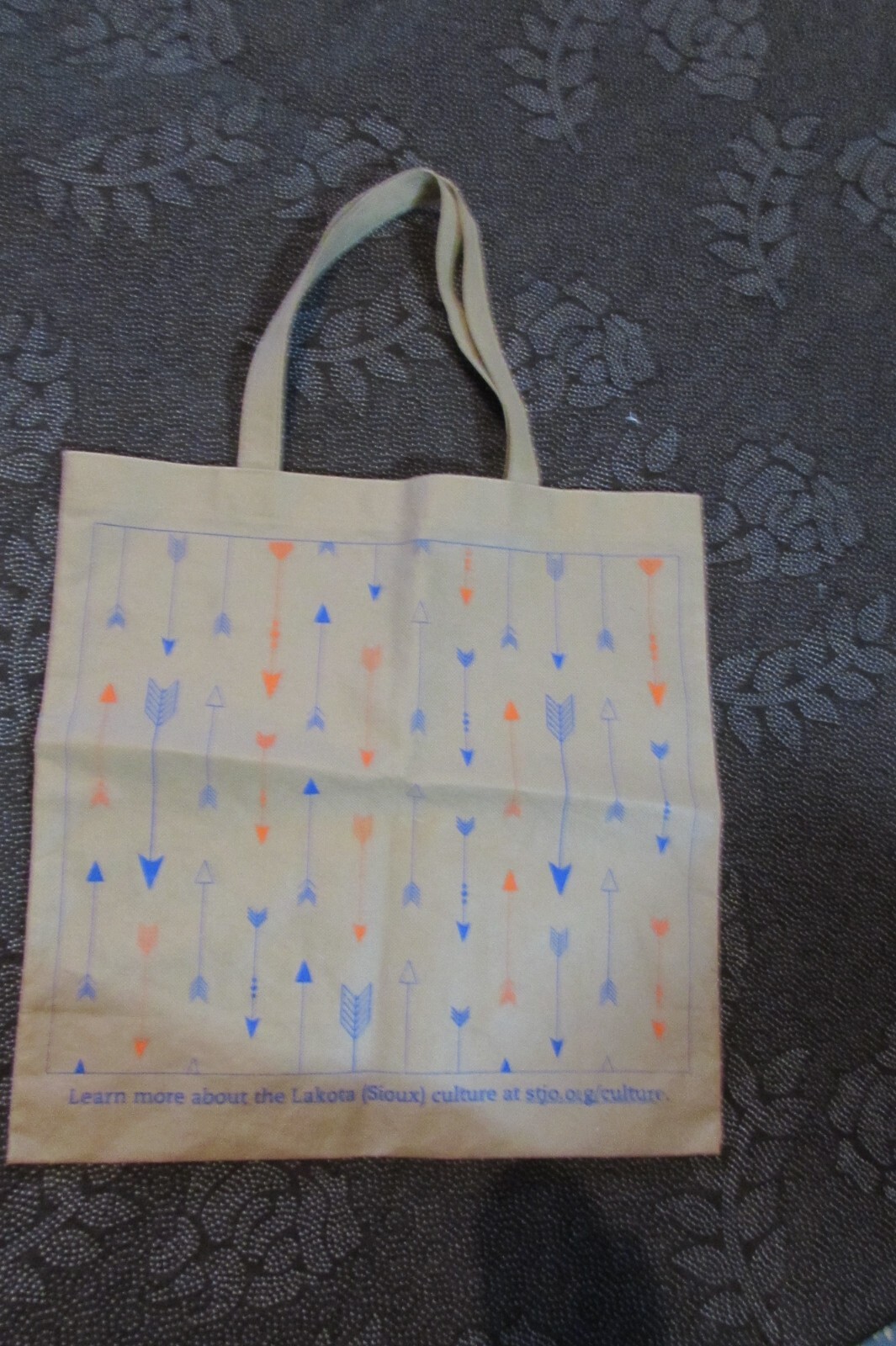 NEW/unused Lakota (Sioux) stjo.org/culture tote bag – 15″x15″ w/7″ strap drop