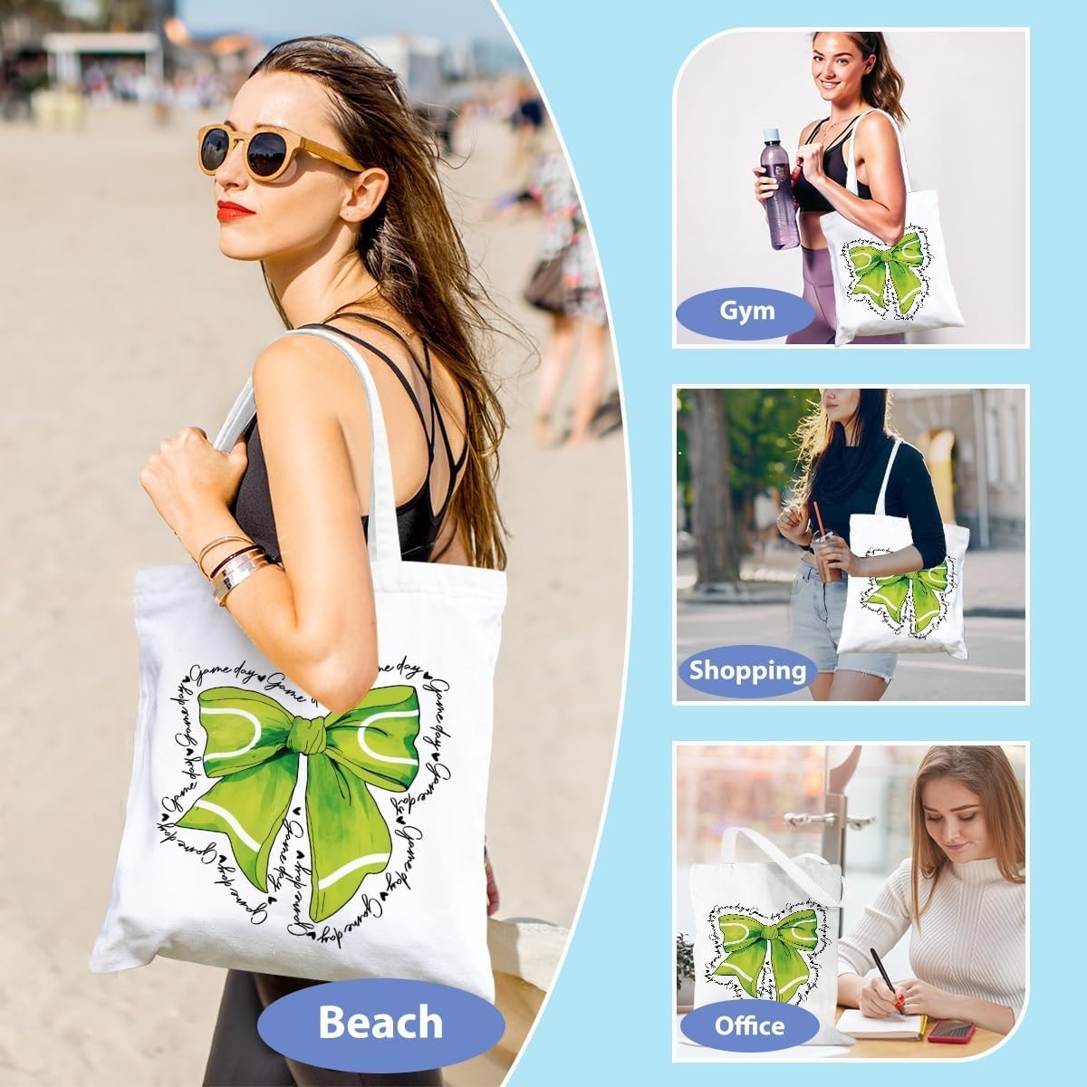 Spacious 13.8×16 Inches Reusable Canvas Tote – Perfect Gift for Women