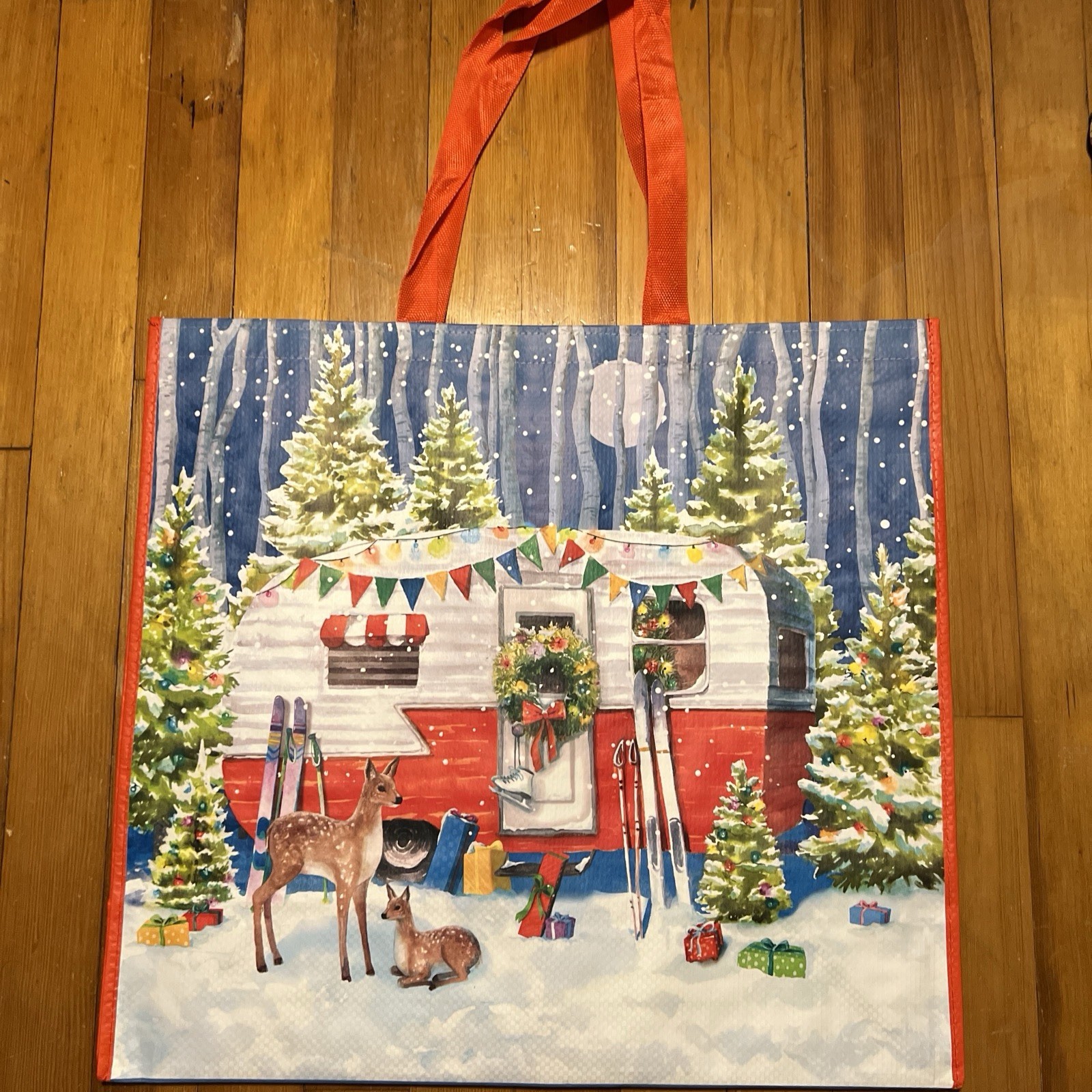 Marshall’s XL Shopping Tote Camper Christmas Deer+ Eco Friendly Reusable NEW