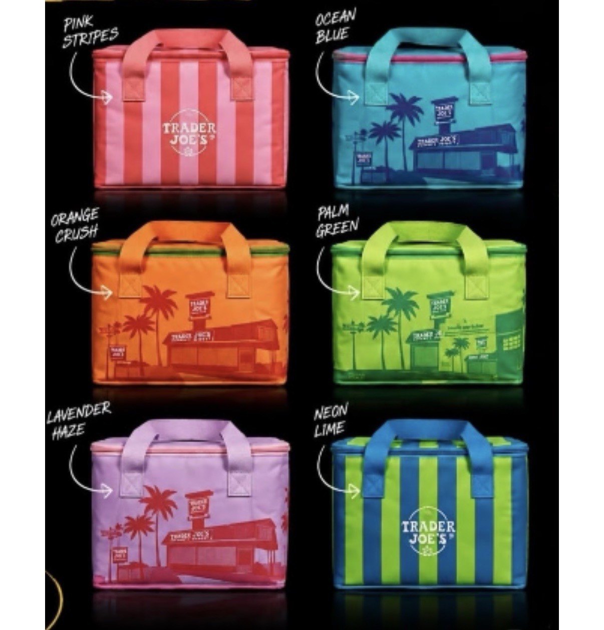 Trader Joe’s mini insulated tote. Price is for one bag, all colors available