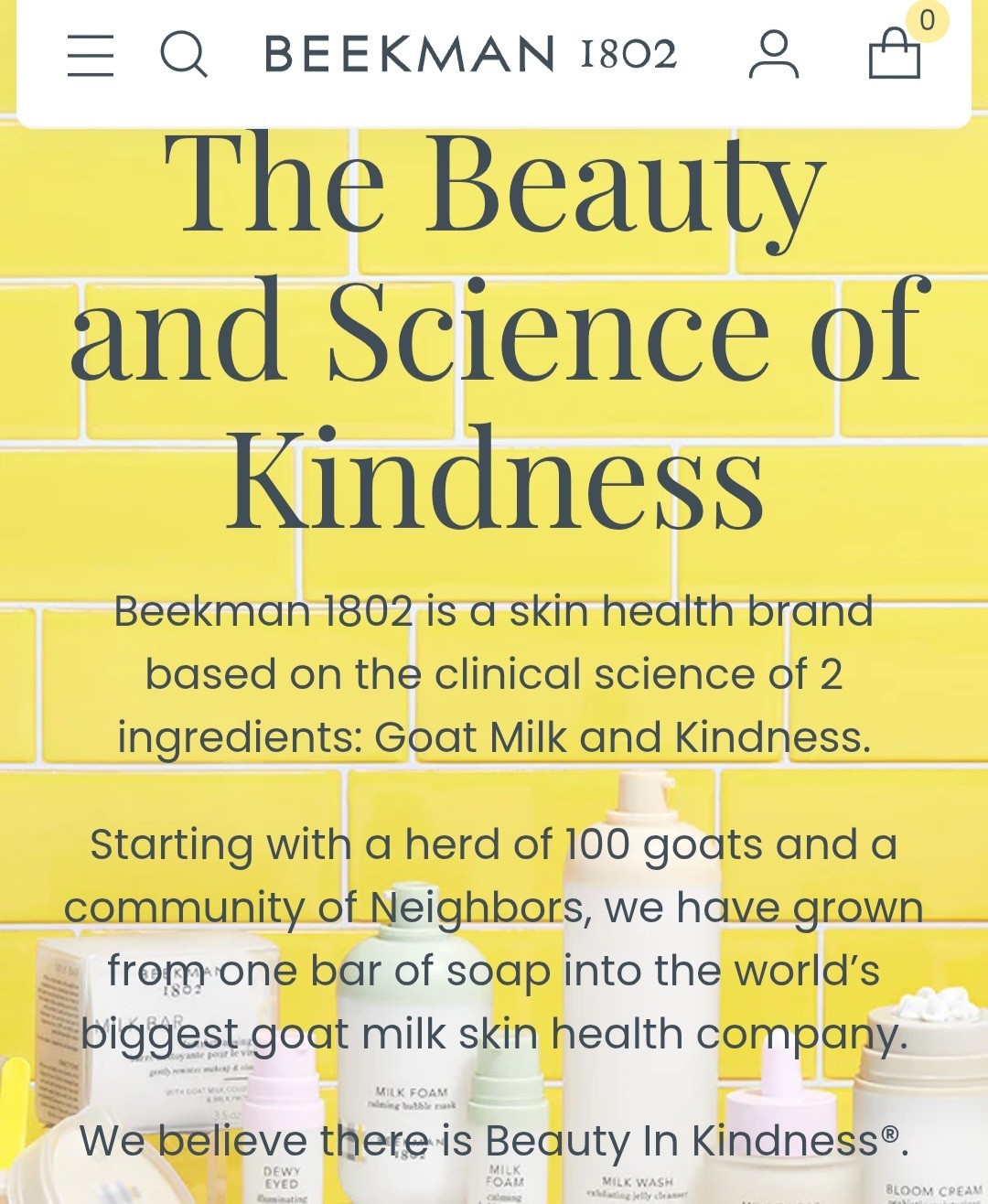 Beekman 1802 GOAT Tote Bag New Skin Health Healthy Living Brand 12×13