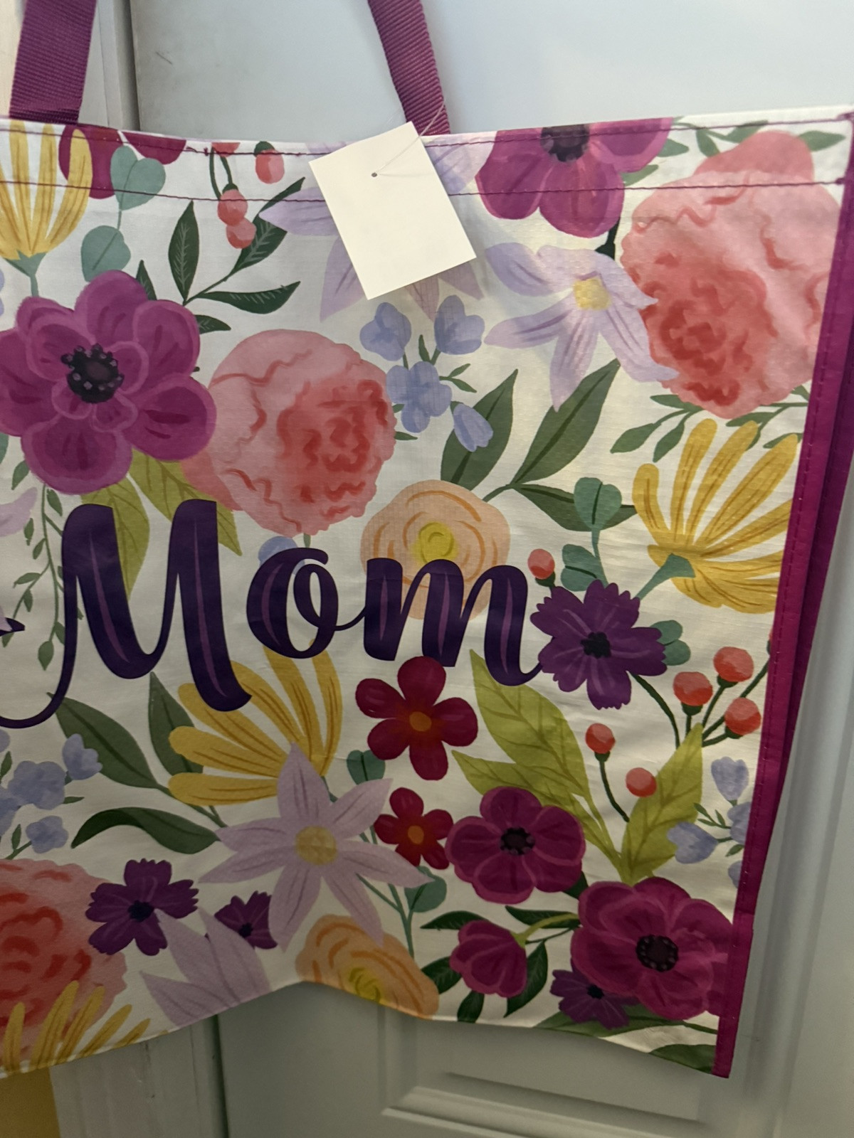 Reusable MOM Nwt Floral Colorful Eco Friendly Extra Large Tote Bag Love