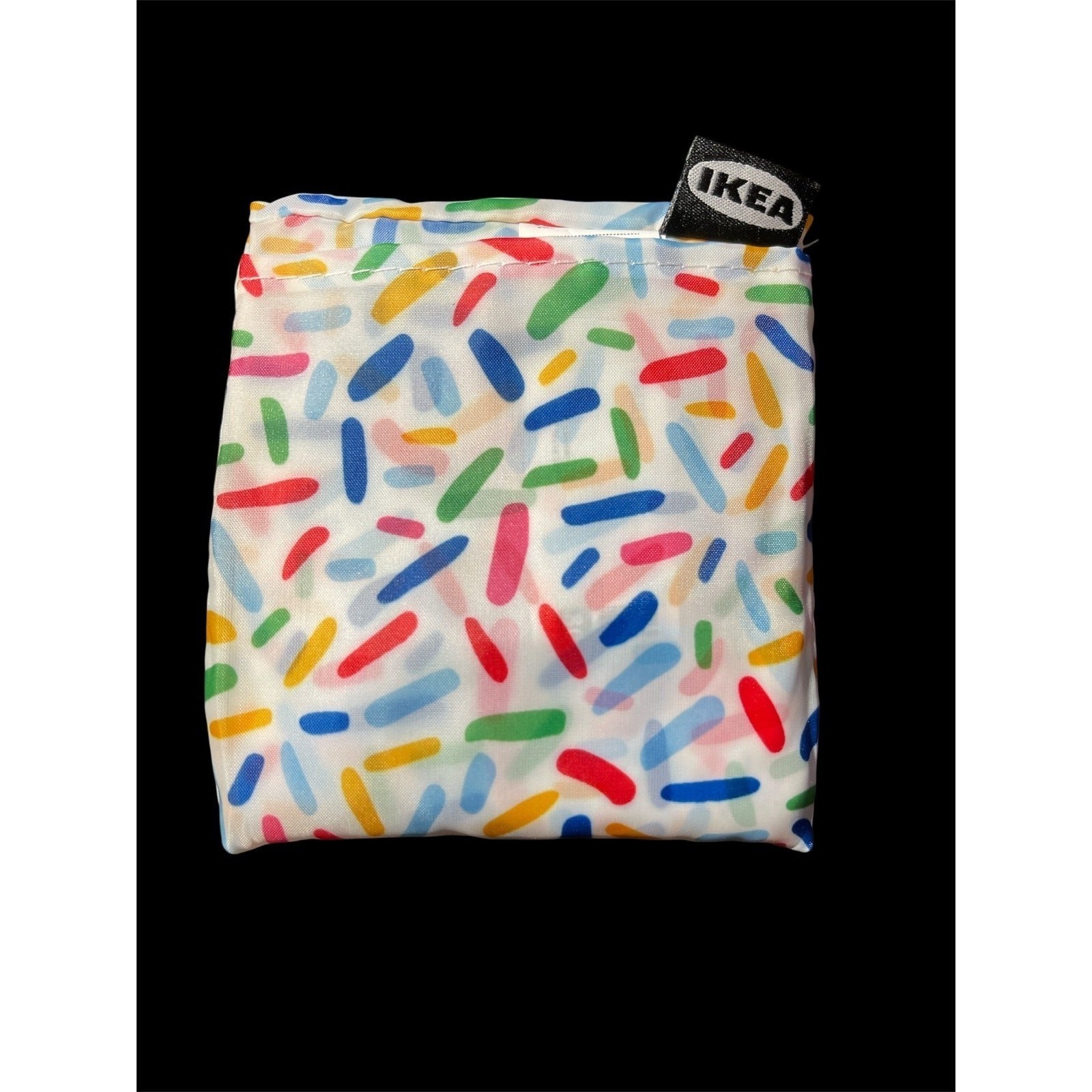 IKEA SKYNKE Shopping Bag Multicolor Sprinkles 17 ¾x14 ¼” Cute Tote New! Reusable