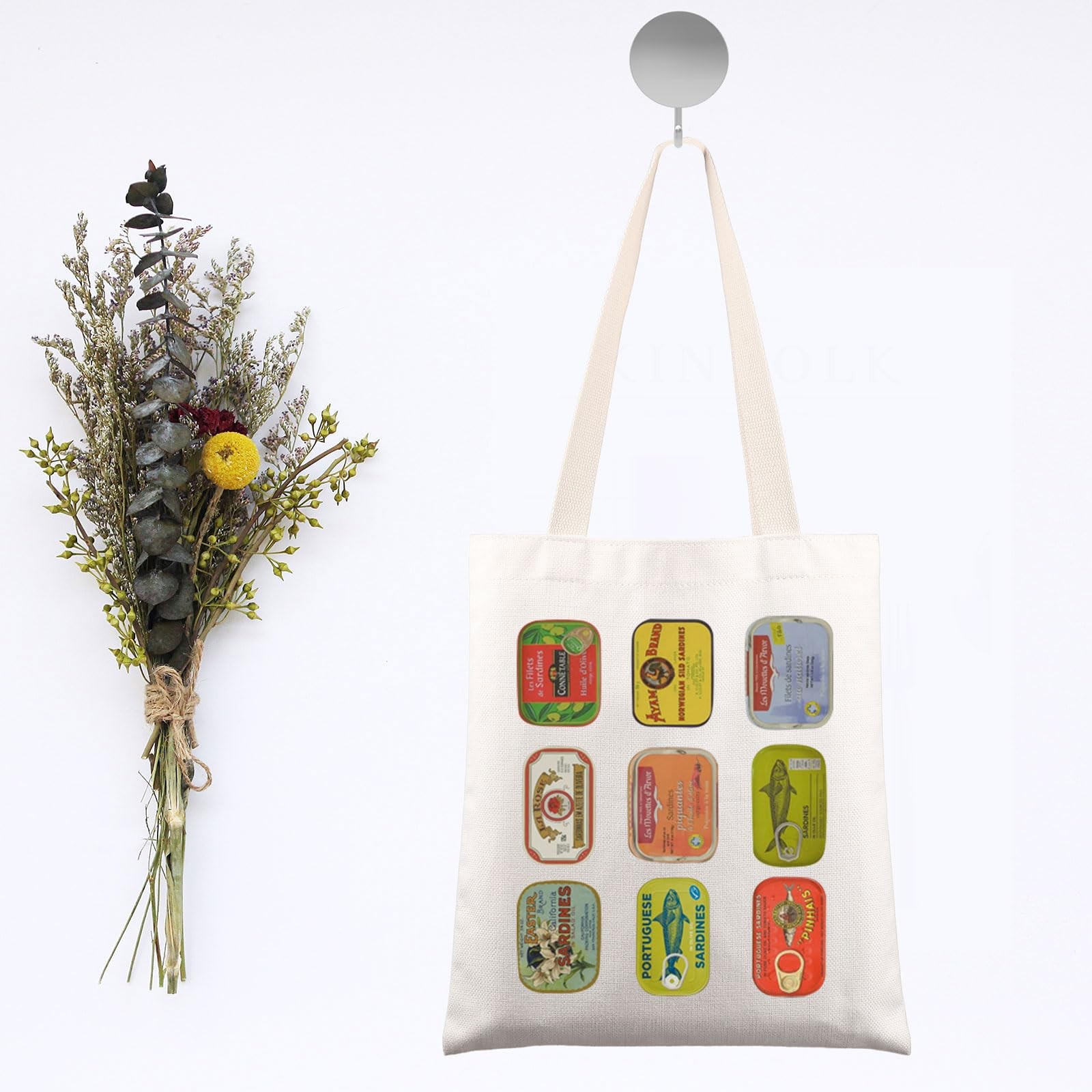 Canned Sardines Tote Bag Sardine Tin Fish Gift Portugal Italian Summer Gifts