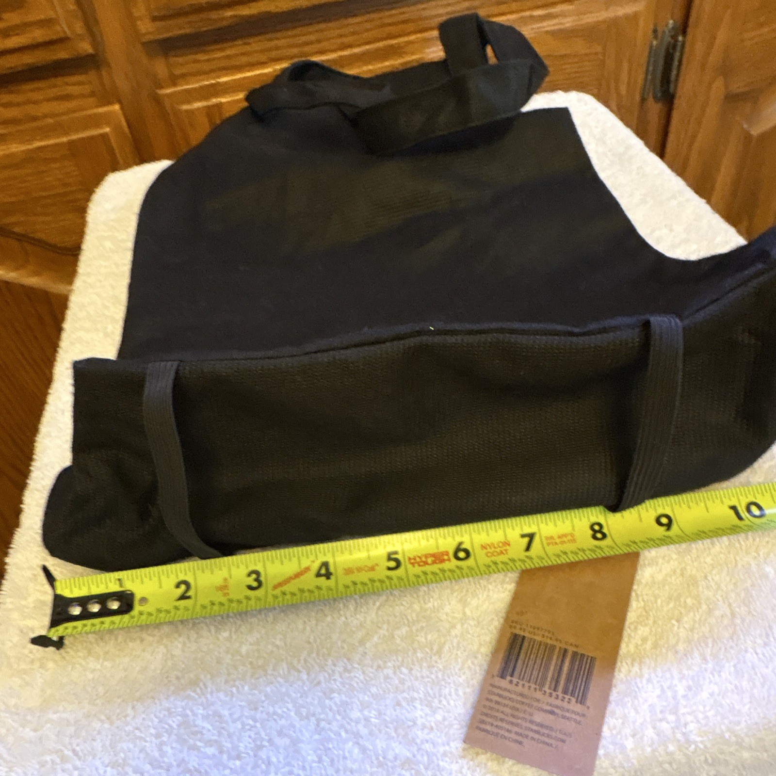Starbucks Reusable Tote Bag Black 100% Recycled Material Foldable Large 5.6G