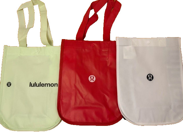 New Lululemon Bag Lot of 3 Small Reusable Tote Eco Friendly Travel, Lunch, Gym