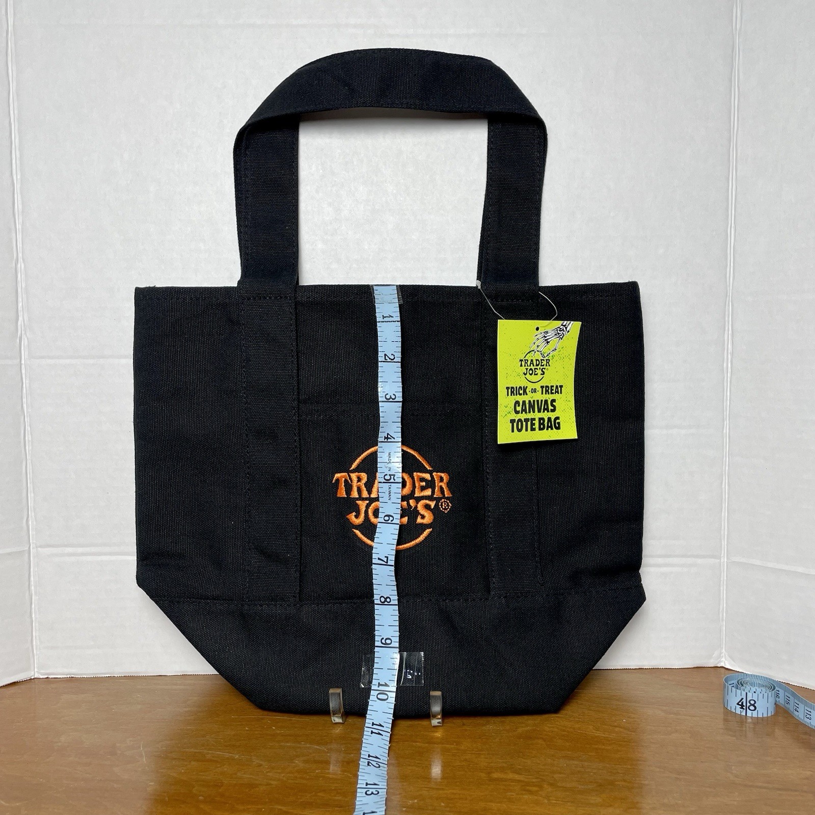 Trader Joe’s Halloween Trick-or-Treat Canvas Tote Bag BLACK NEW With Tag ⚫️ 🎃