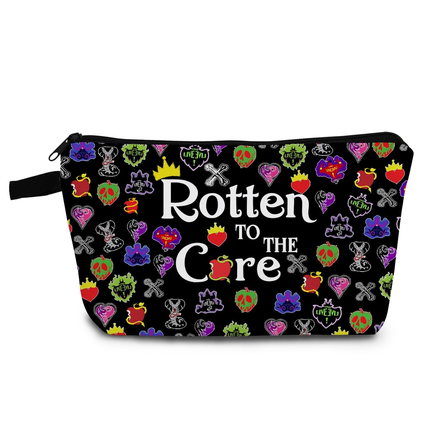 YULUENZE Black Villain Makeup Bag Witchy Fans Rotten Descendants 07