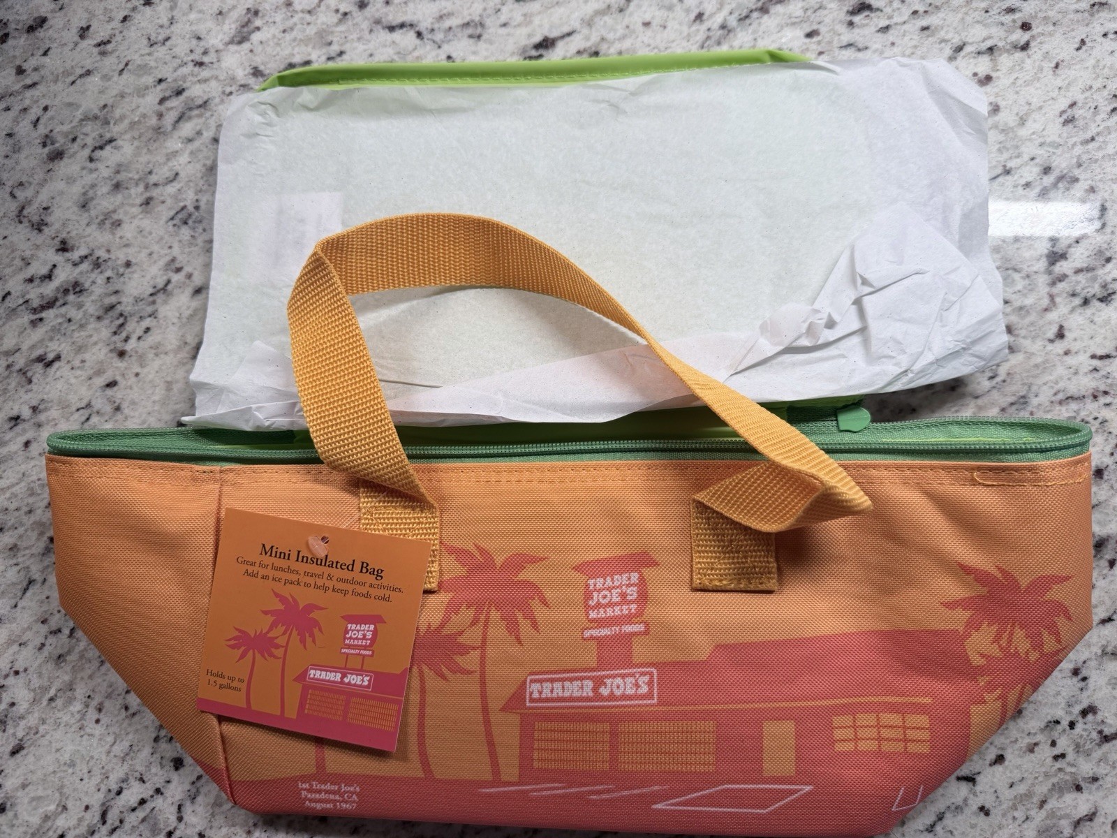 NEW! Trader Joe’s Mini Insulated Bag 1.5 Gallon Orange/Green 5/20/26 Release