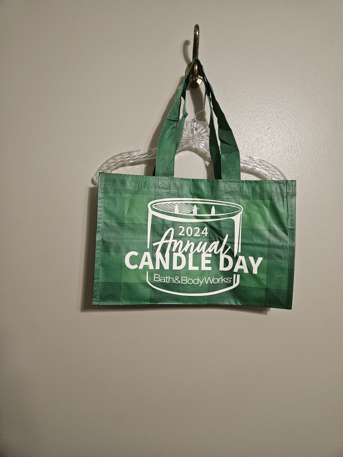 *NEW* BATH & BODY WORKS 2024 Candle Day GREEN Shopping TOTE BAG