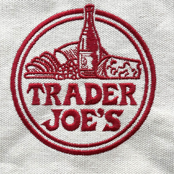 Trader Joe’s Large Canvas Tote Reusable Bag 20.5x14x7″ Blue/White off NEW