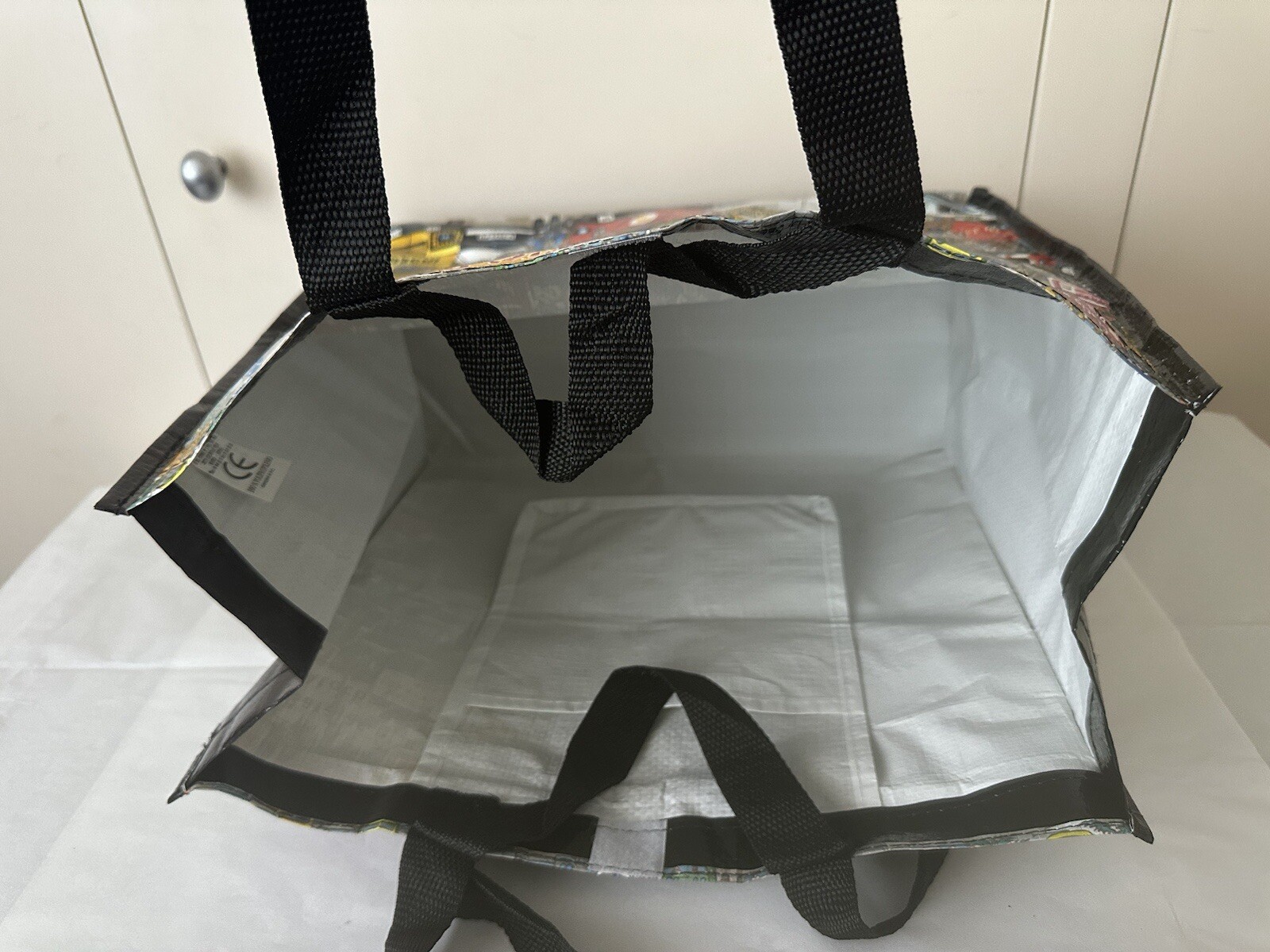 Madrid Shopping Bag 13x.5 X 15.5 Inch, Bleach Handles