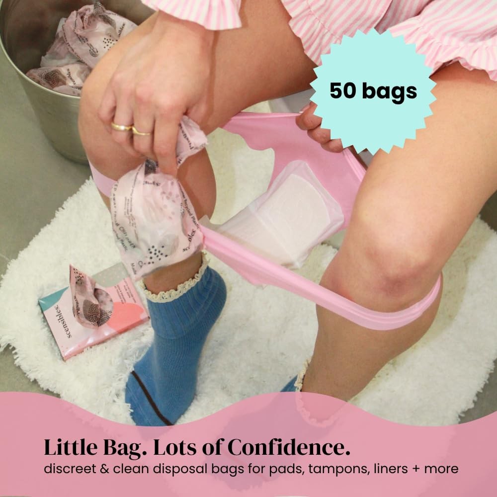 Scensibles Personal Care Disposal Bags (50 Count) 50 Count (Pack of 1), Pink