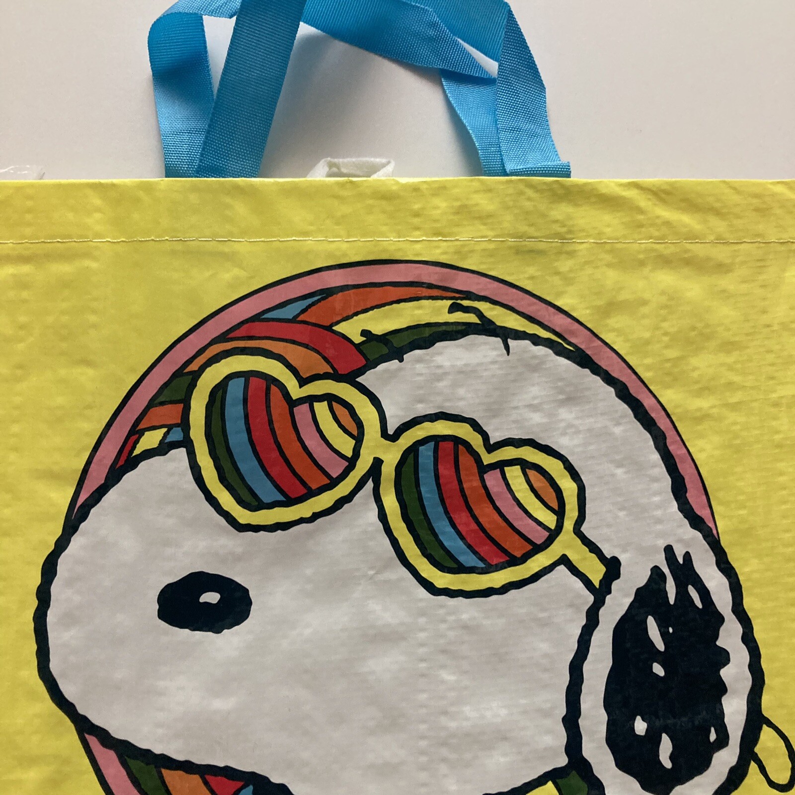 Tesco Snoopy Tote Bag Dog Woodstock Groovy Yellow New Charles Schultz Pride 2024