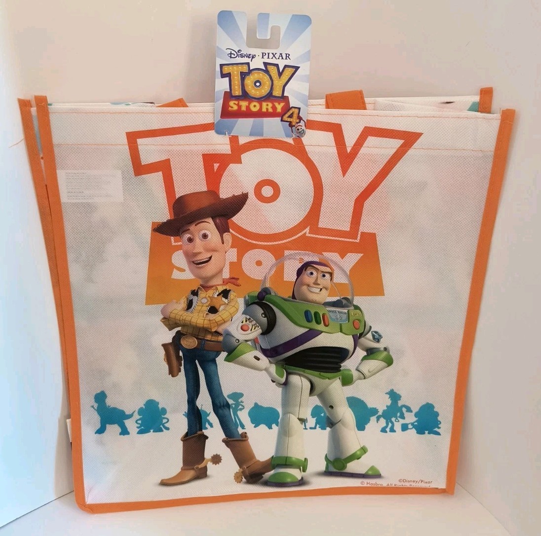 Disney Toy Story 4 Orange Shopping/Gift Tote Bag with Handles New! Free Ship!