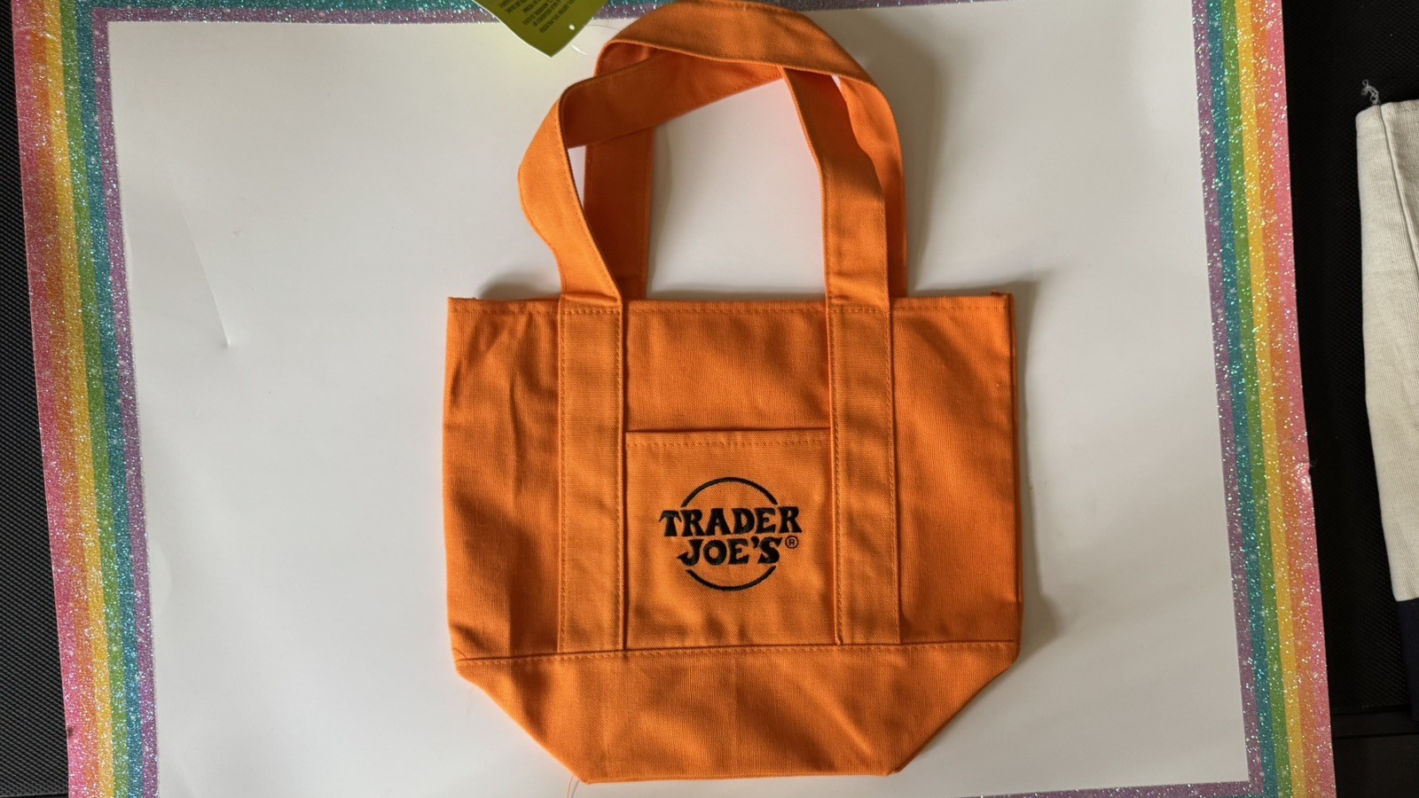 Trader Joe’s Mini Canvas Reusable Tote bags, SET of all 8, Basic and Pastel, NWT