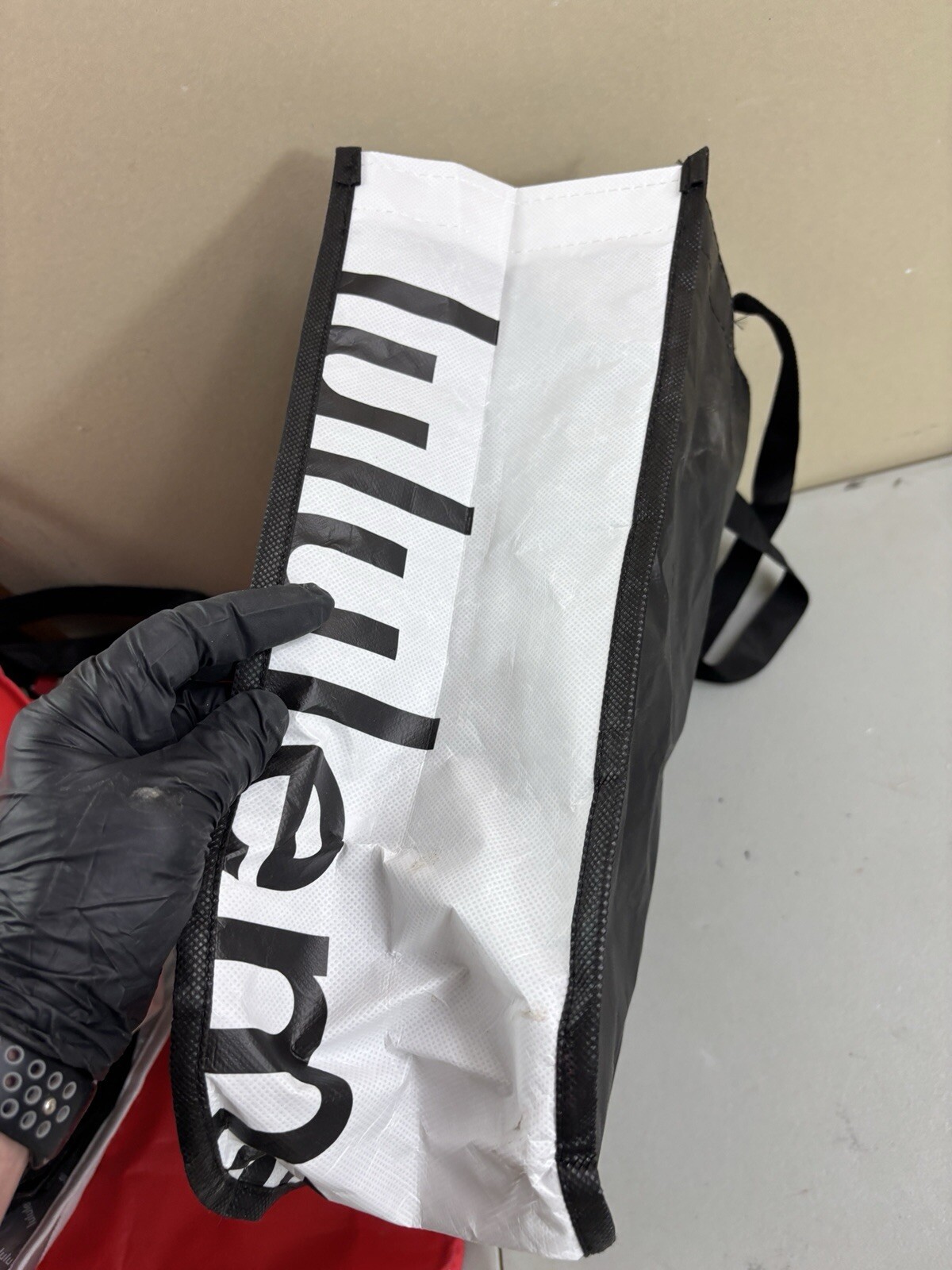 Lululemon Tot Bag Lot Reusable Shopping Small Med Lg Ref Gray Black White Lot 8