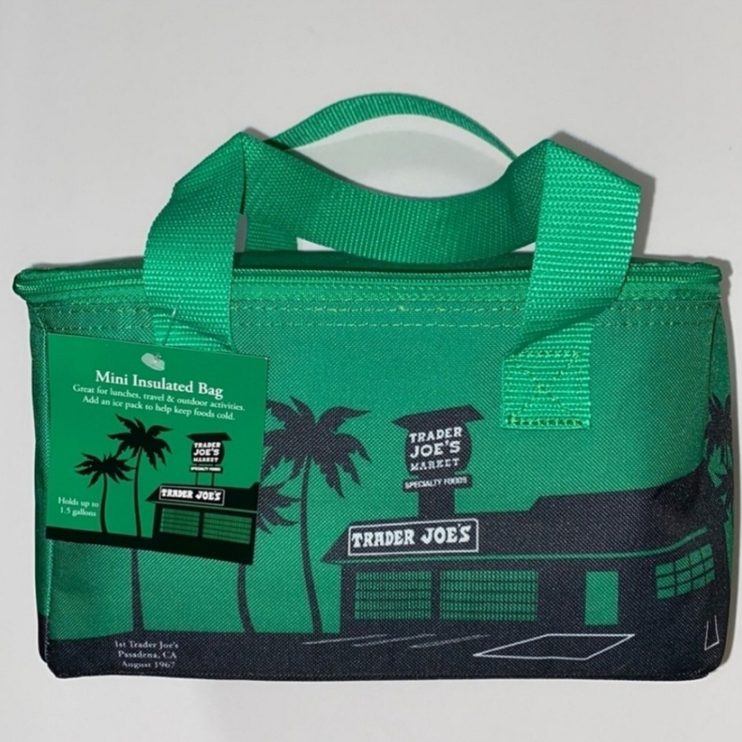 Trader Joe’s Mini Insulated Cooler Tote Lunch Bag Green