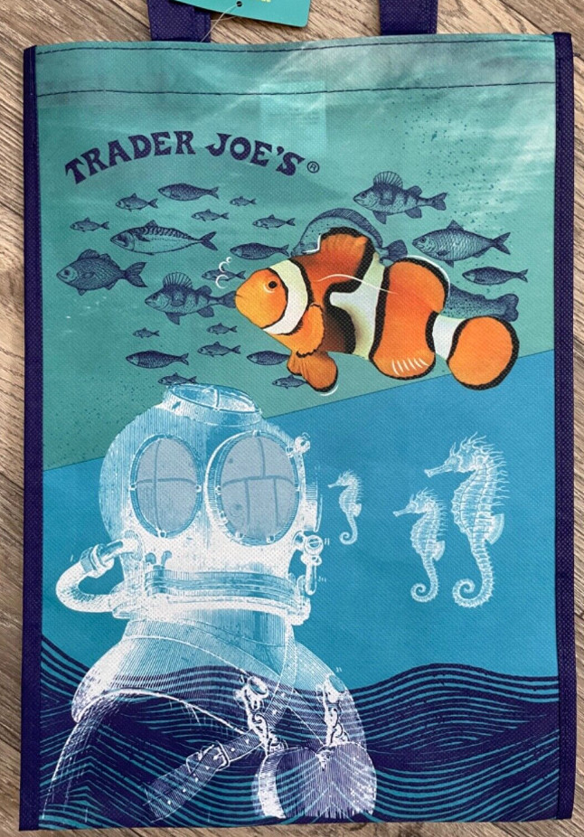 Trader Joe’s Recycled Ocean Plastic Bag Reusable Shopping Bag Ltd Ed NEW