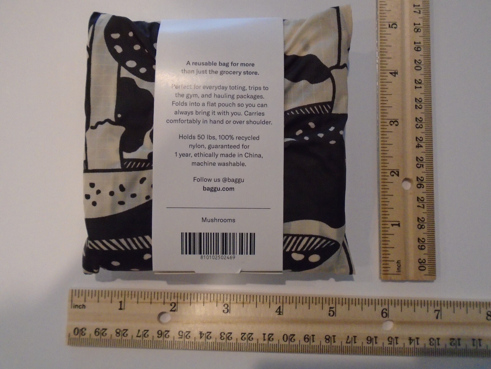 NWT Baggu Standard Reusable Bag Mushrooms Rare Sold Out US Seller Machine Washab