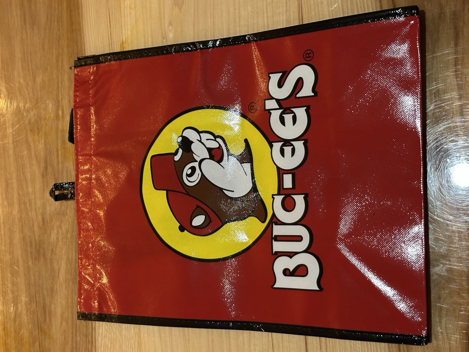 Buc-ees Grocery Bag Handle Black Red Beaver Travel Shopping Tote New Gift Bag