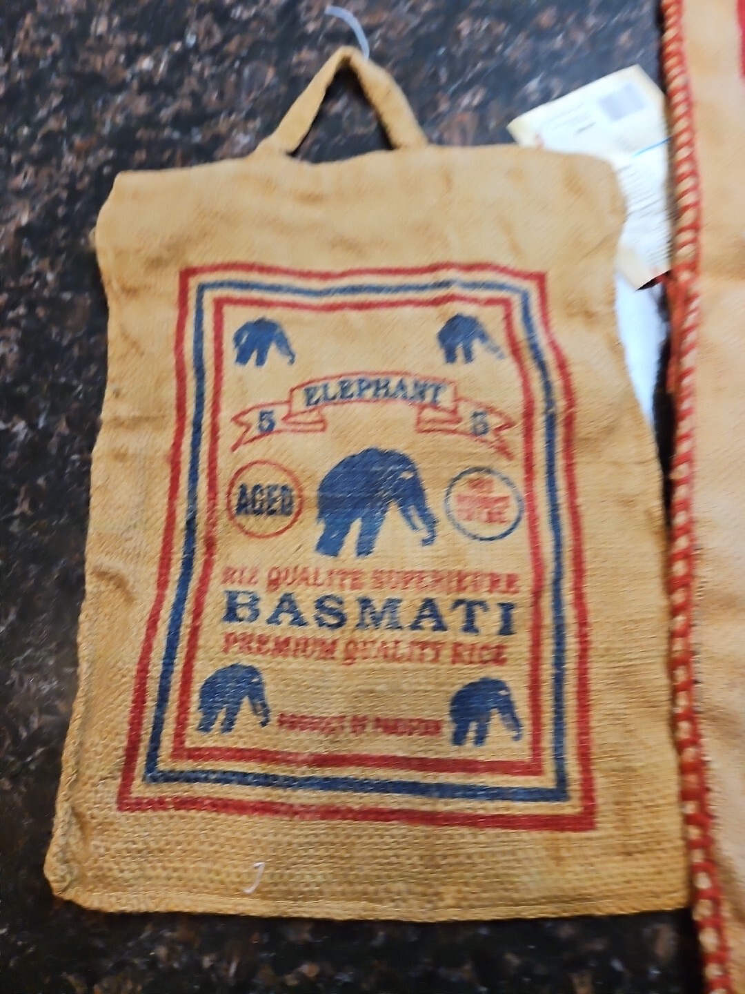 Royal Basmati Rice Burlap 40lb Bag And Elephant Brand 10 Lb