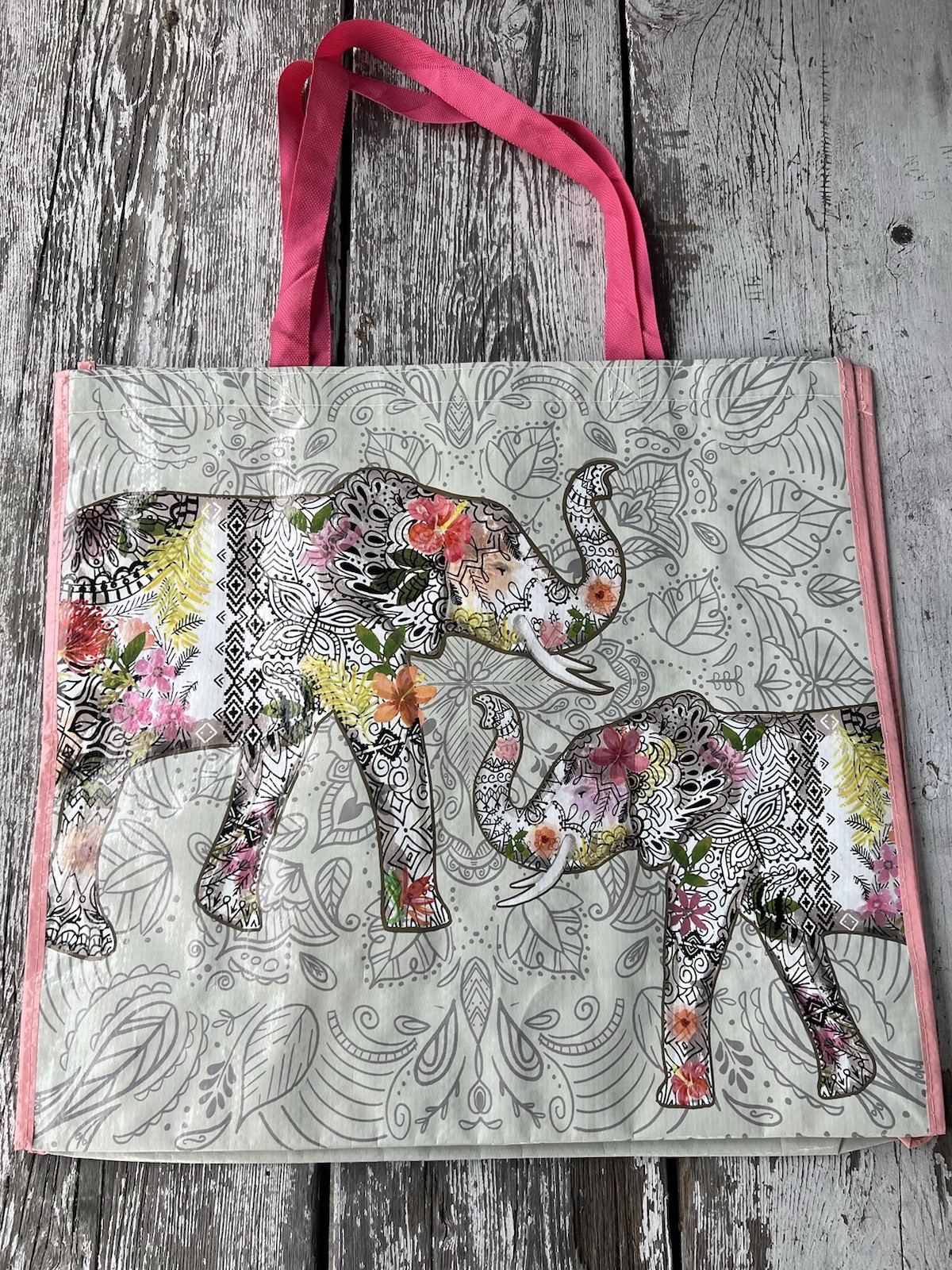 EXTRA LARGE ELEPHANTS 🐘 NWT 100% REUSABLE TJX ~SHOPPING~TOTE~GIFT~BAG