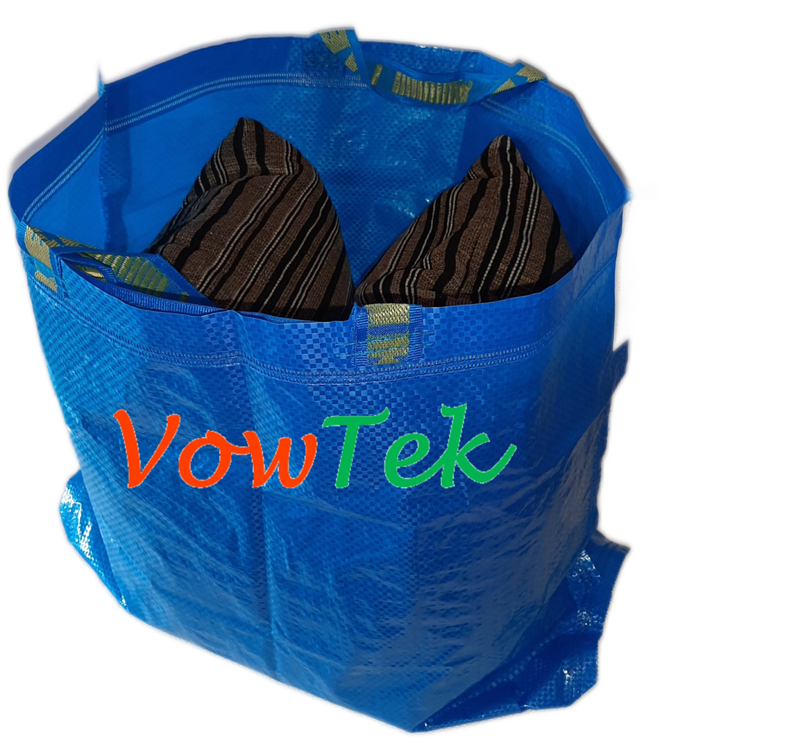 Six IKEA Medium ECO Friendly FRAKTA Tote for grocery shopping laundry storage