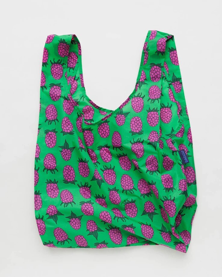 NWT Baggu Standard Reusable Bag Green Raspberry US seller Sold Out Rare H2F