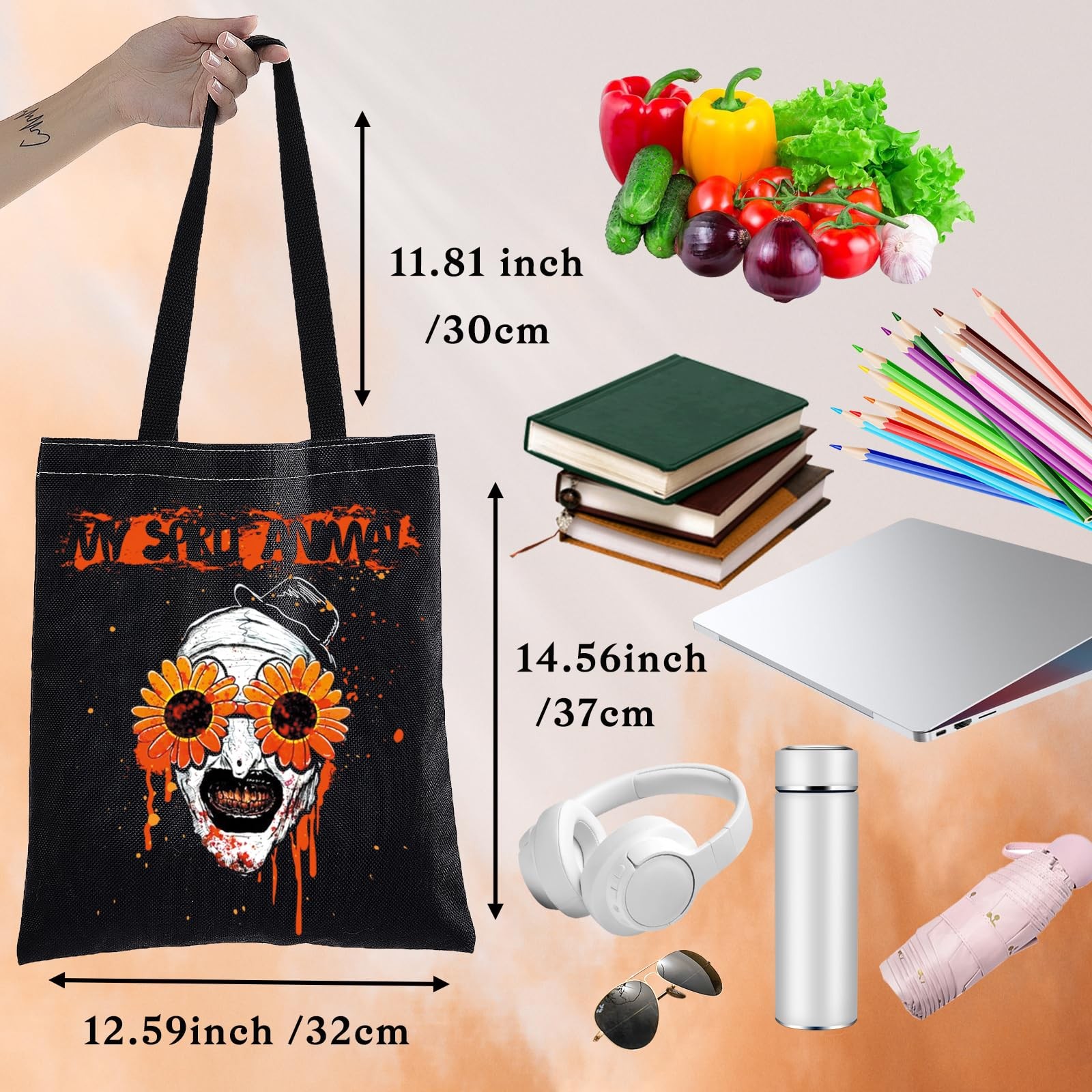 BWWKTOP Clown Movie Cosmetic Makeup Bag Fans sunflower glass TG BL