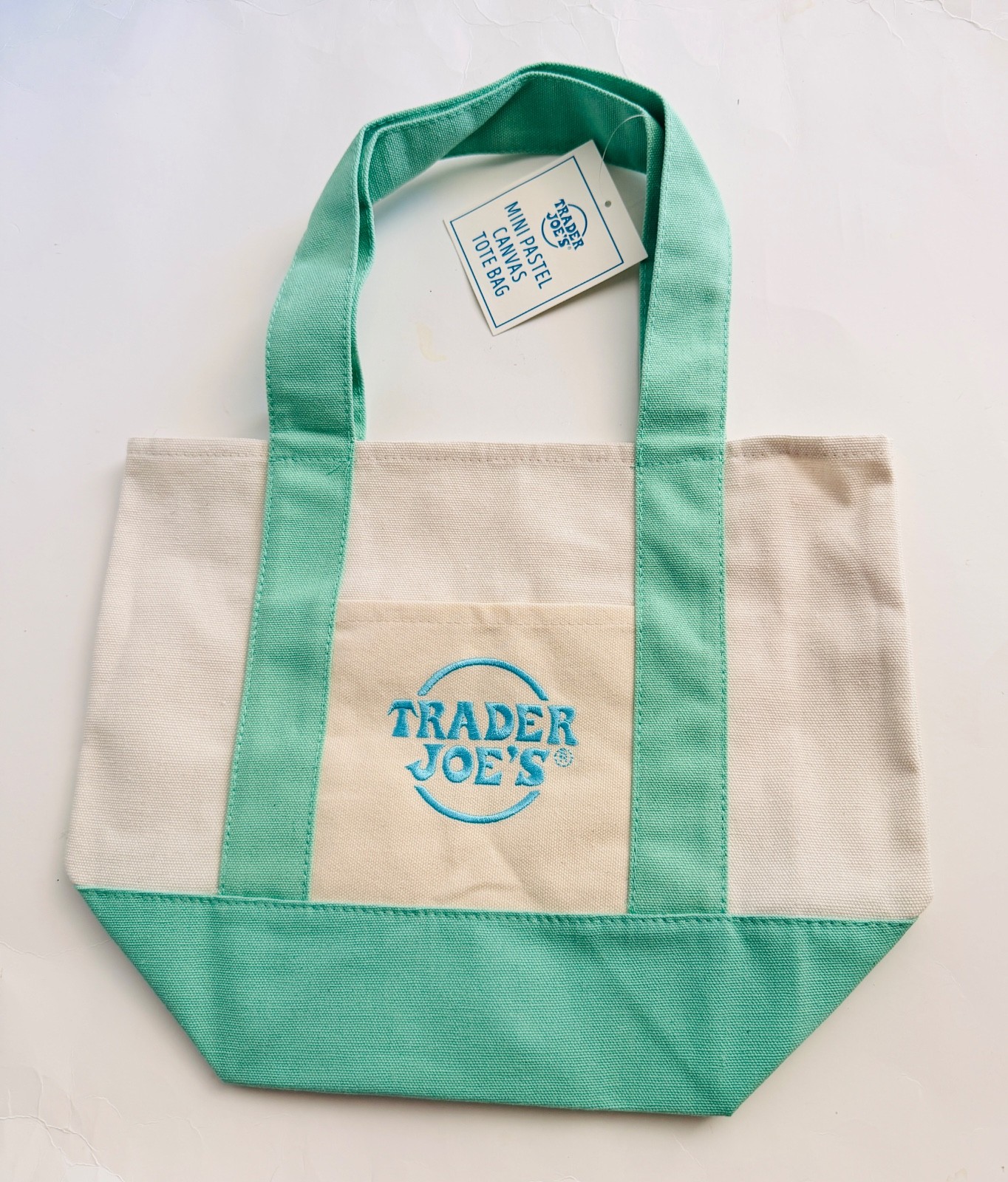 Trader Joe’s 2026 Spring Easter Mini Pastel Canvas Tote Bag [FREE Shipping]| NEW