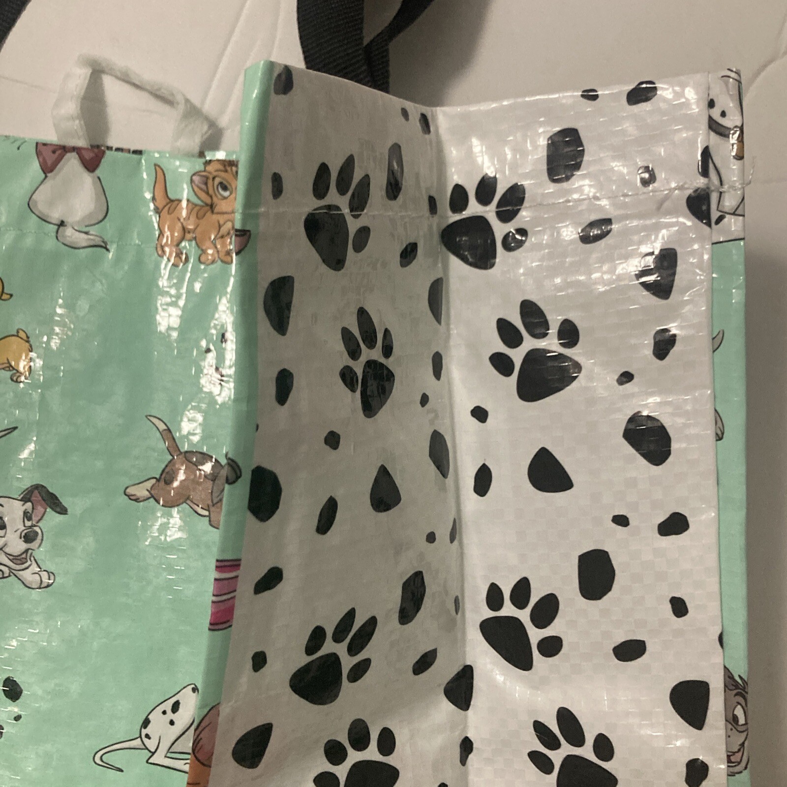 Tesco Disney Dogs Cats Tote Bag Mint Green Fox Hound Lady Tramp Dalmatian New