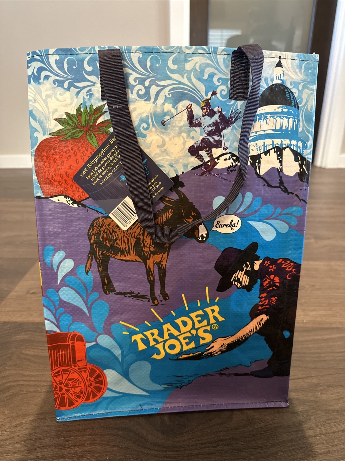 Trader Joe’s Fashion 6 Gal Reusable Grocery Bag NorCal Local San Francisco GGB