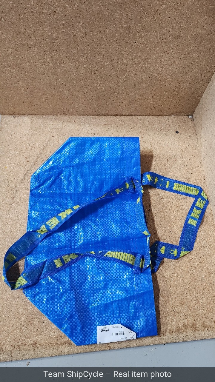 Set of 3 IKEA Brattby Small Blue Tote Reusable Bag Lunch Shopping Grocer G2U