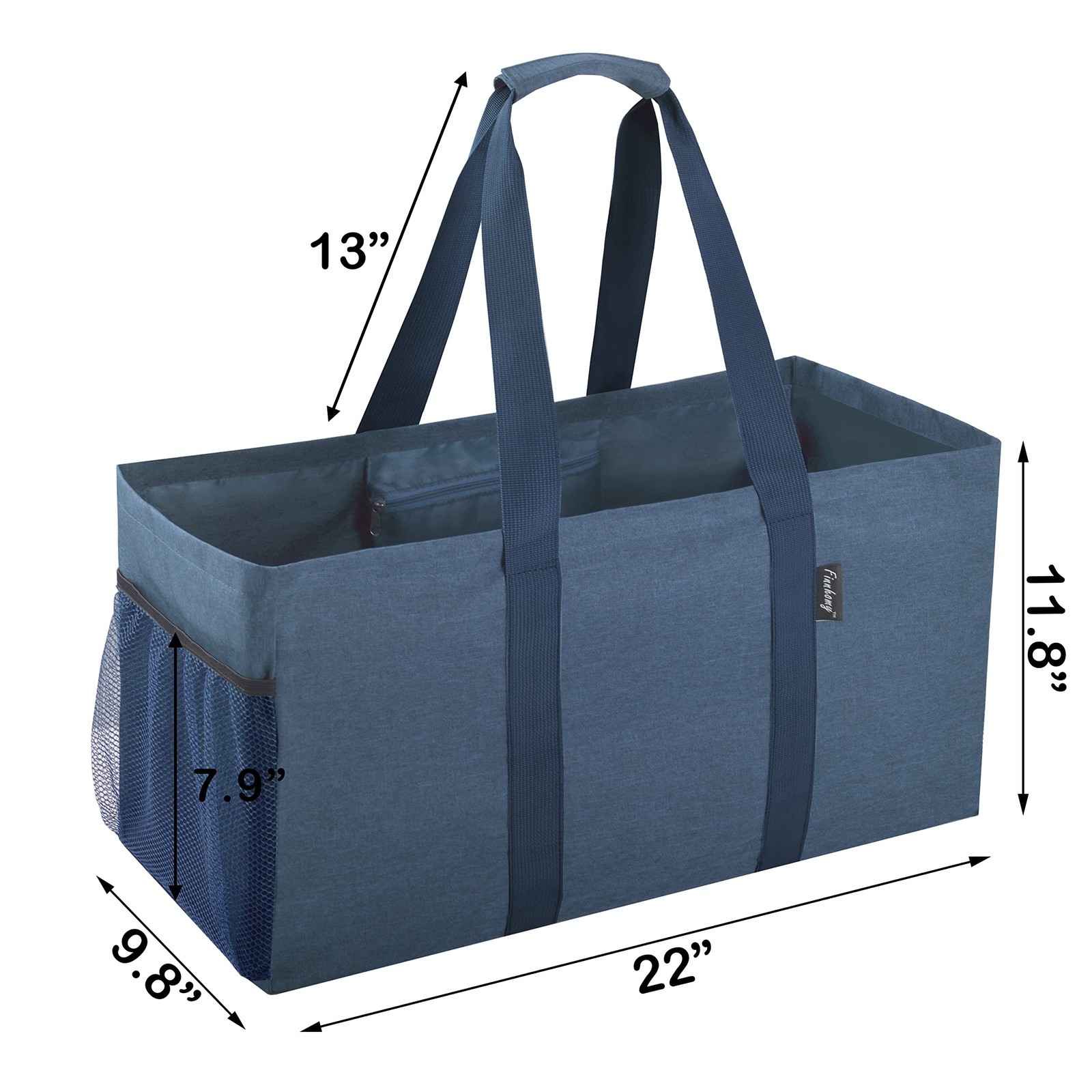 42L Extra Large Utility Tote Bag, Solid Oxford Fabric Storage Bag with Handle…