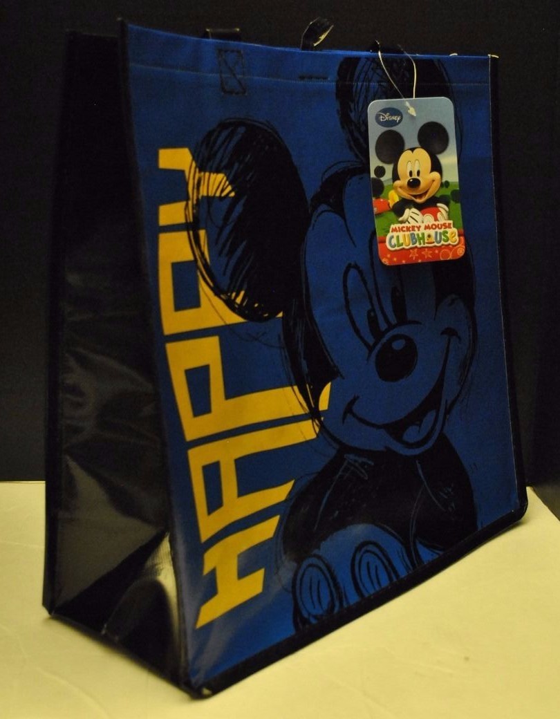 Mickey Mouse Disney Jr. Reusable Tote Bag in Blue For Shopping Toys Beach NEW