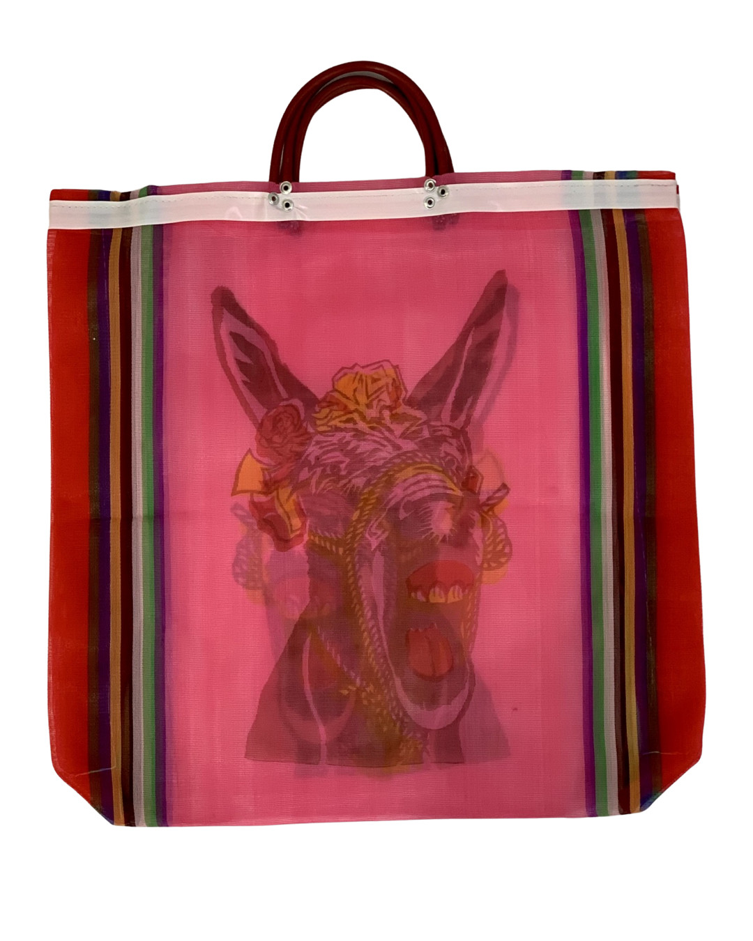 Mexican Mesh Bag Burro – 18X18 – Various Colors – Made in Mexico