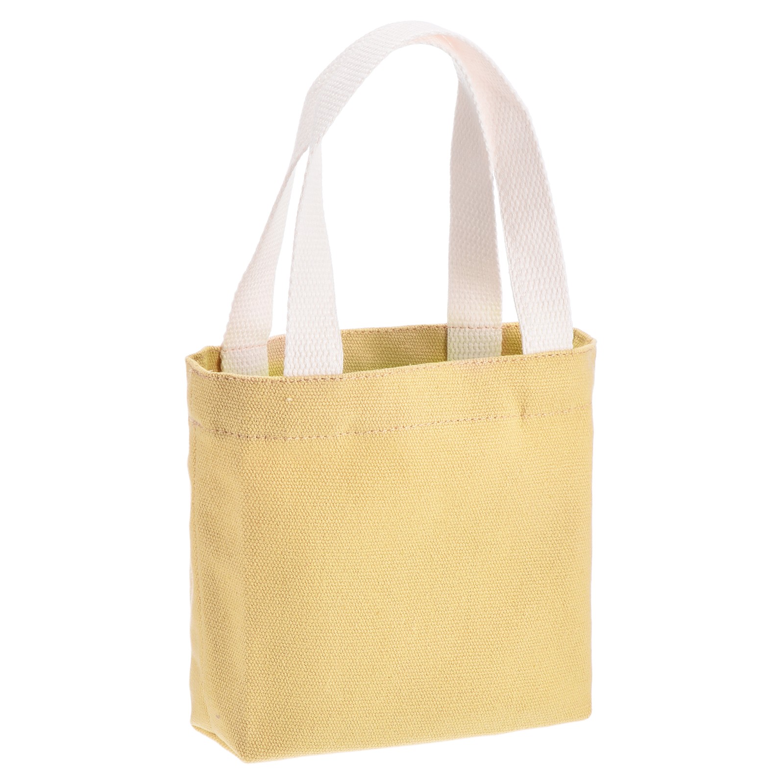 Small Canvas Tote Bag for Women, 7 x 2 x 6″ Canvas Bags, Khaki